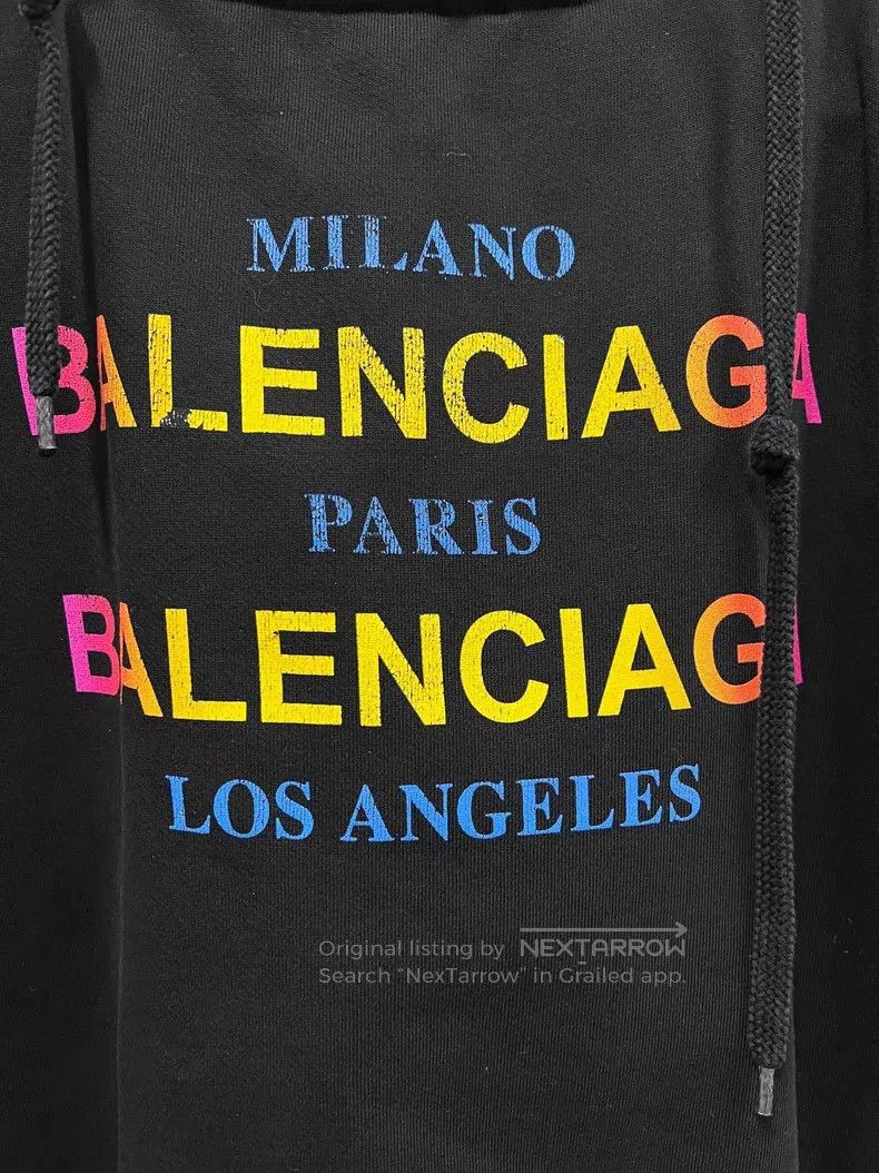 Balenciaga Balenciaga Rainbow Letter Logo Hoodie Sweatshirt Size US XS / EU 42 / 0 - 5 Thumbnail