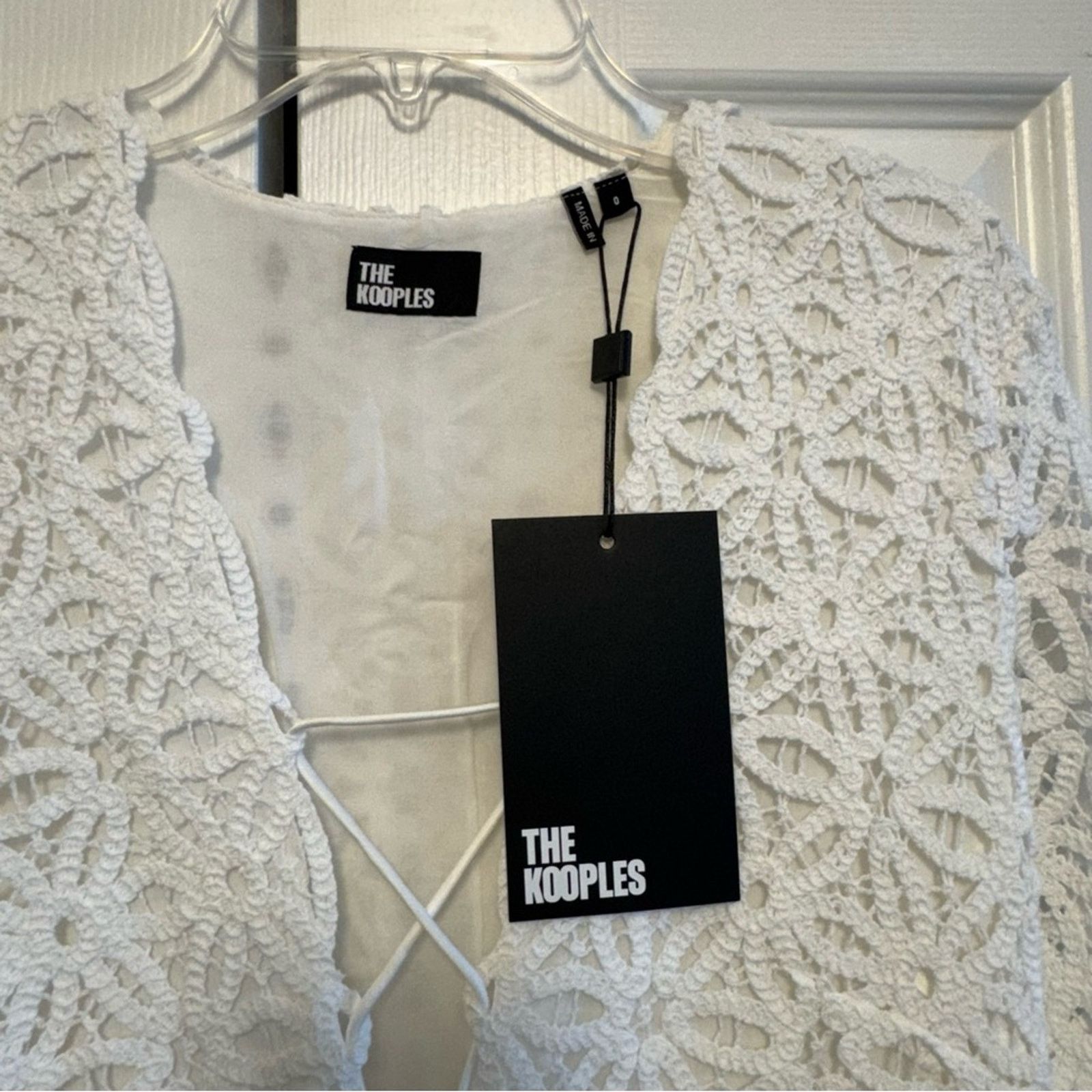 The Kooples NWT! The Kooples White Long Sleeve Crochet Dress, Size 0 Size XS / US 0-2 / IT 36-38 - 4 Thumbnail