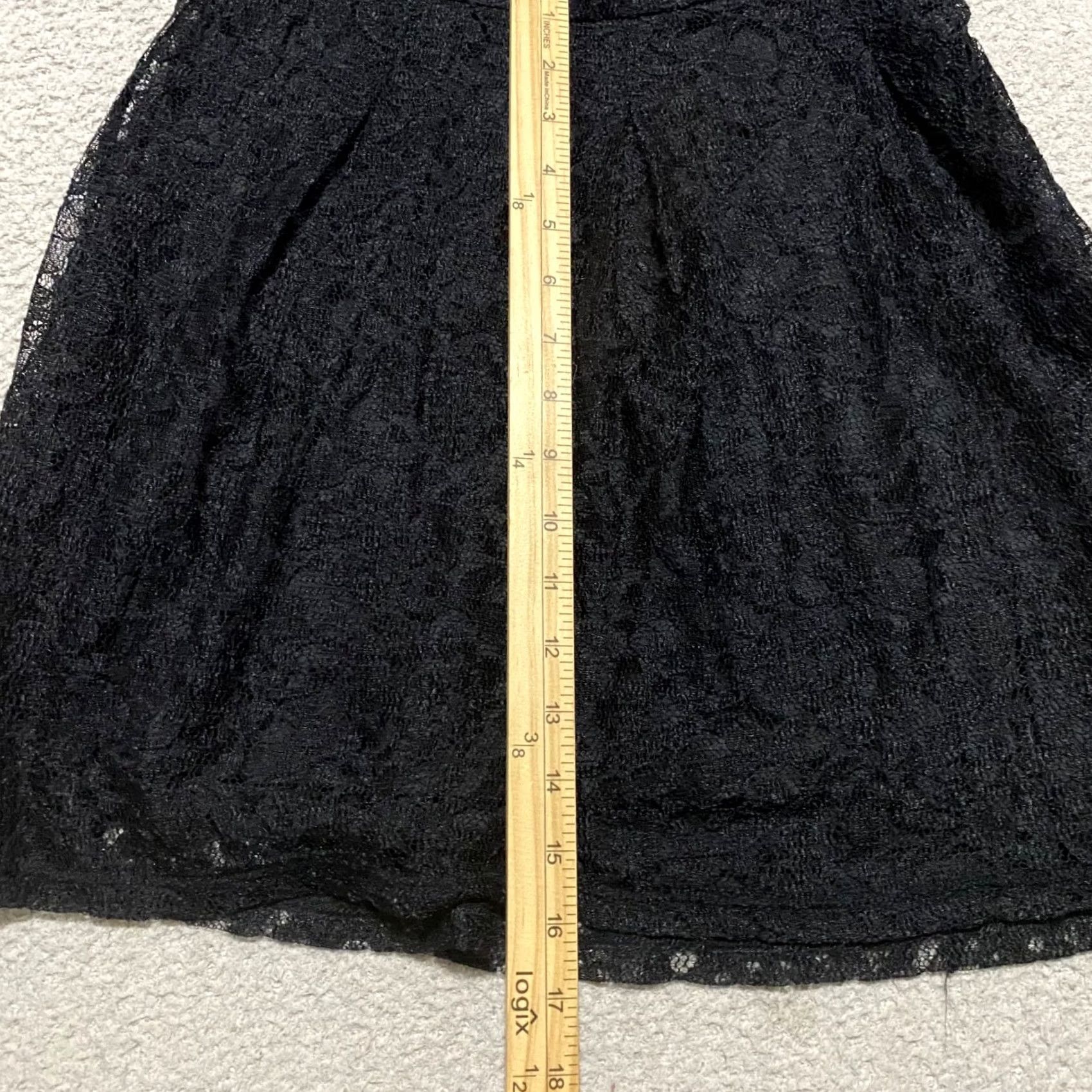 Express Express Skirt Womens sz 4 Black Lace A-Line Lined Whimsigoth Romance Size 27" / US 4 / IT 40 - 6 Thumbnail