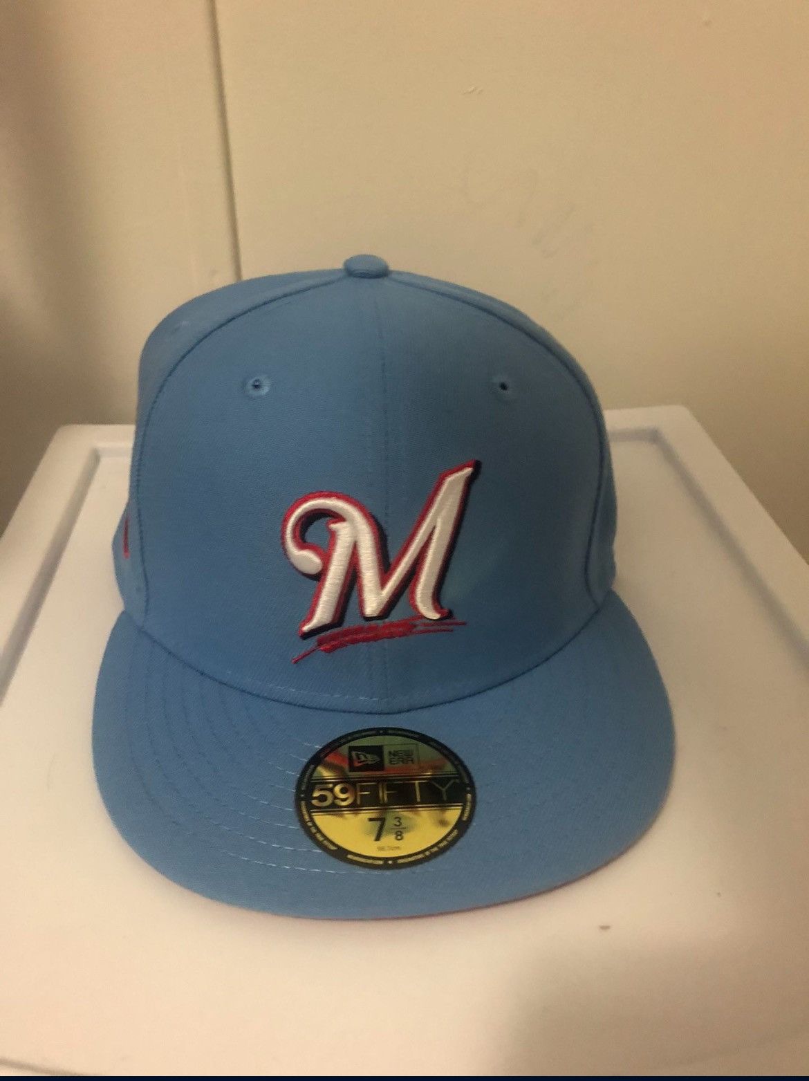Hat Club milwaukee brewers fitted 7 3/8 Size ONE SIZE - 1 Thumbnail
