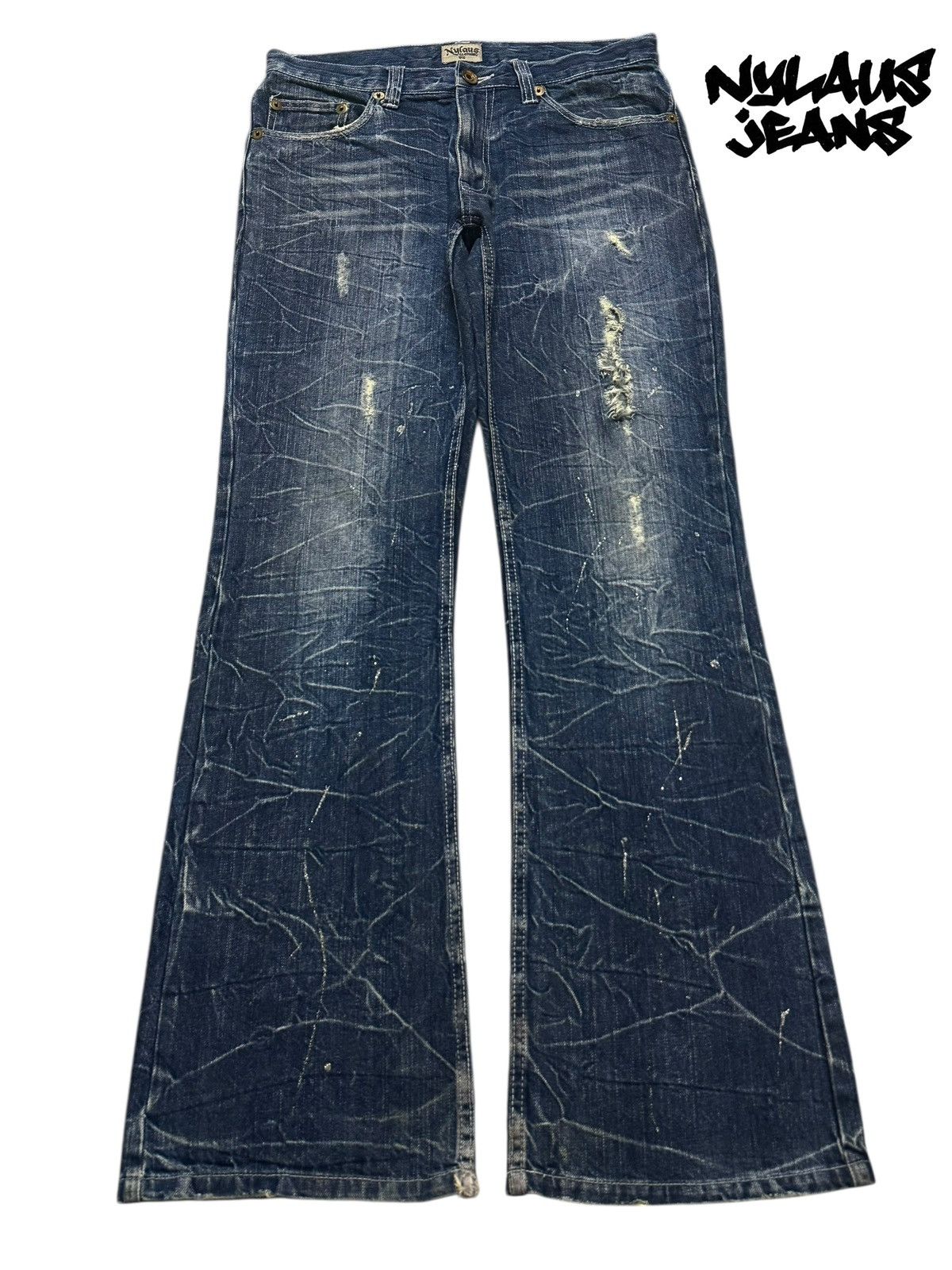 archive Nylaus flare fade denim y2kVintage Y2K Nylaus Flare Jeans 