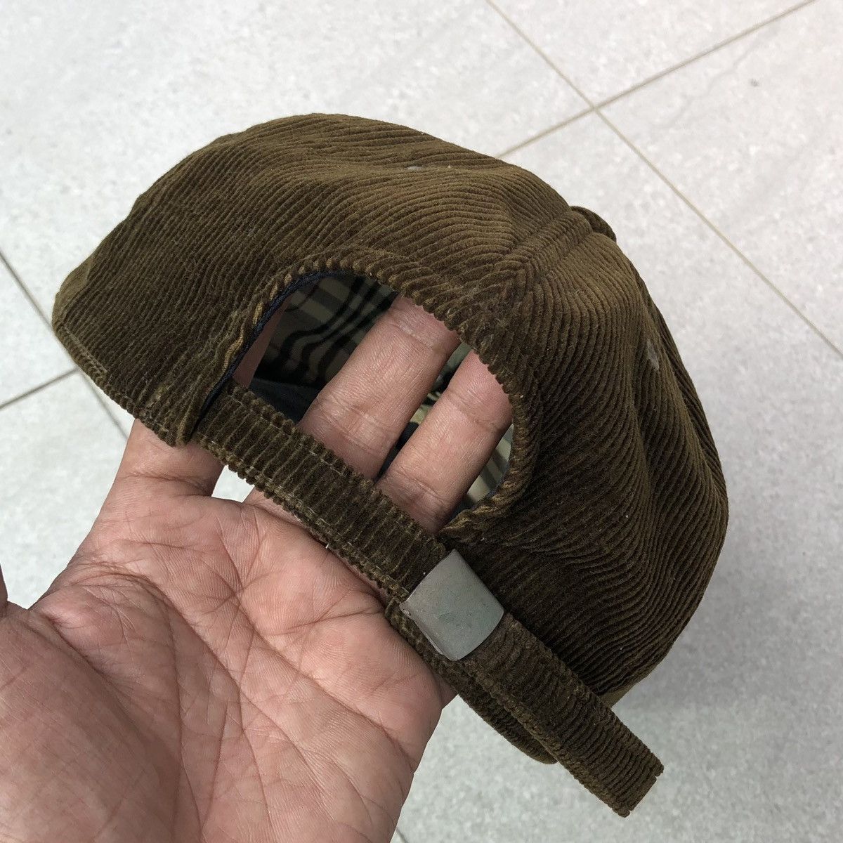 Burberry Burberry London Corduroy Embroidery Logo Adjustable Cap Size ONE SIZE - 5 Thumbnail
