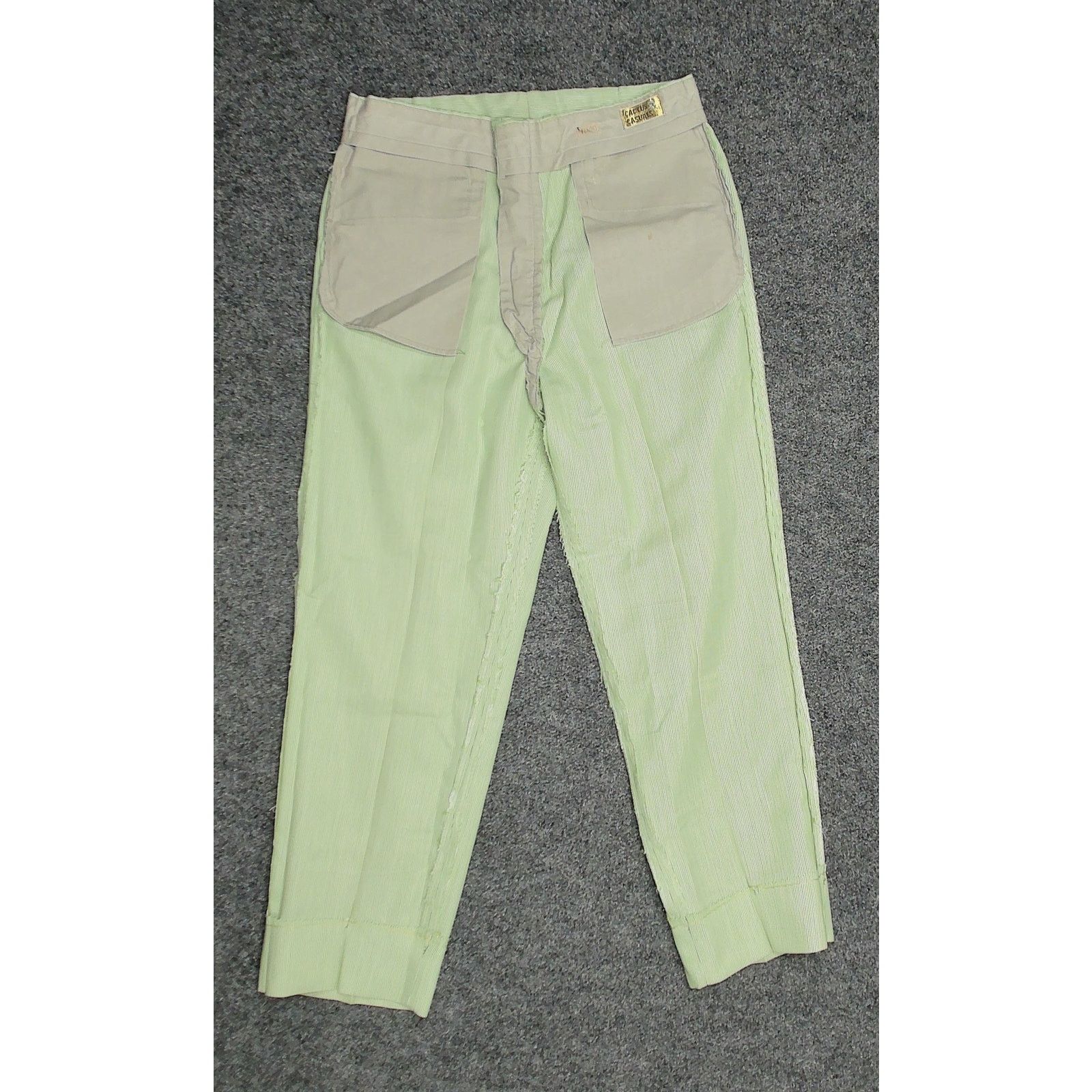 Vintage 70s Cactus Casuals High Rise Pinstripe Cropped Trousers 10 Size US 31 - 5 Thumbnail