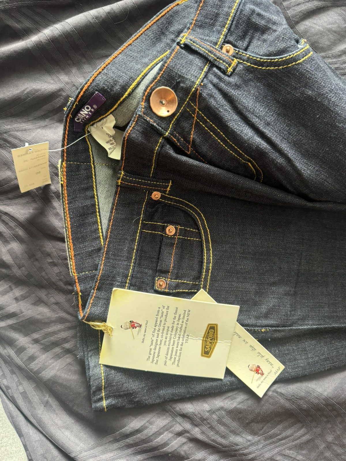 Ciano Farmer Ciano Farmer x Sapporo Raw Selvedge Denim Jeans NWT 2007 Size US 30 / EU 46 - 4 Thumbnail