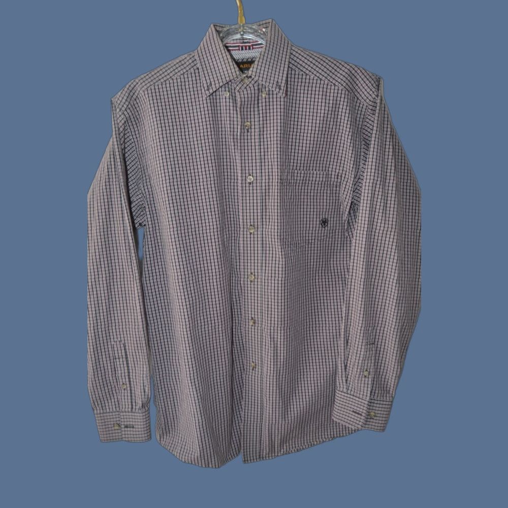 Ariat Ariat Pro Series Shirt Men's Black Plaid Slim Fit L Cotton Blend Shirt Size US L / EU 52-54 / 3 - 1 Thumbnail