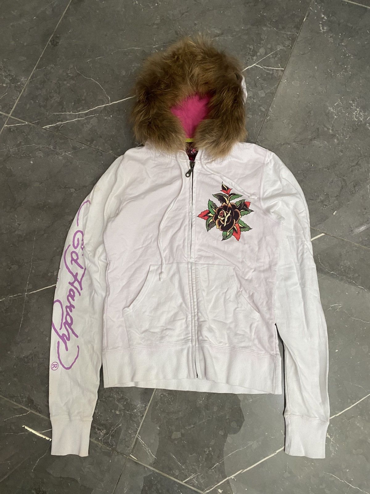 Ed Hardy Edhardy Furhoodie Y2K Size US XS / EU 42 / 0 - 1 Thumbnail