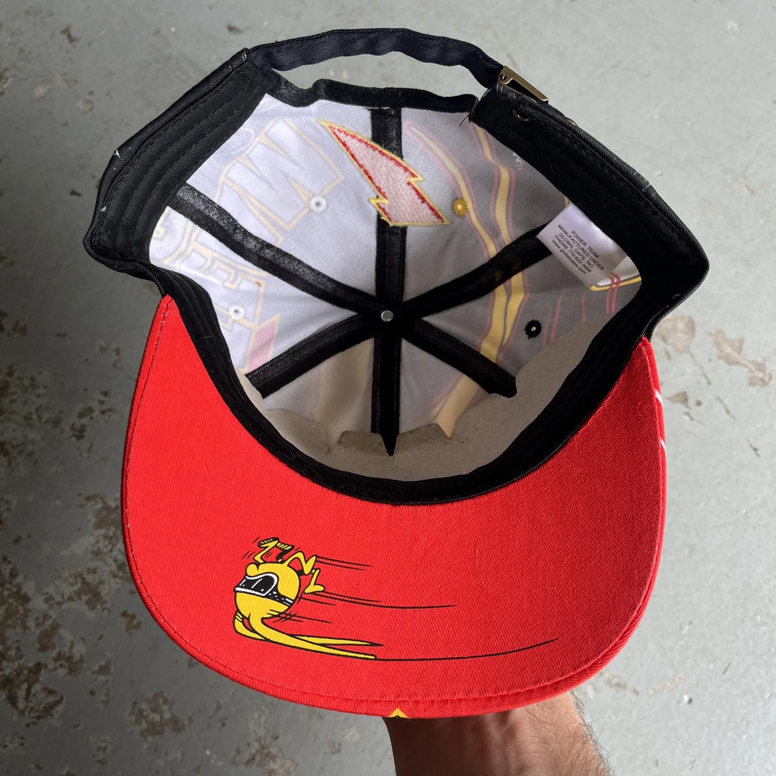 NASCAR × Vintage Vintage 90s Geoffrey Bodine Signed Power Team NASCAR AOP Hat Size ONE SIZE - 5 Thumbnail
