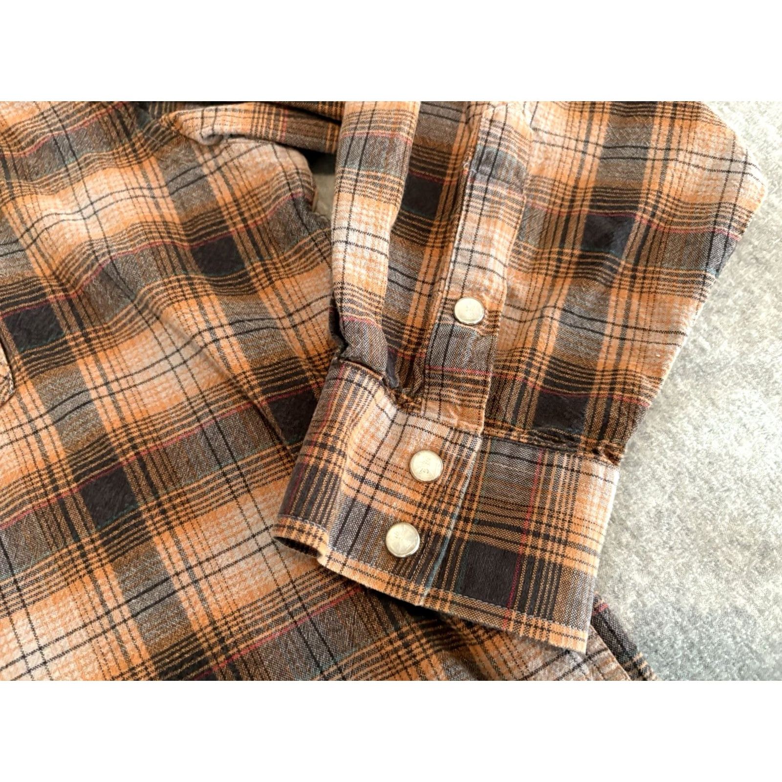 West Coast Choppers West Coast Choppers Shirt Mens XL Orange Plaid Long Sleeve Button-Up Work Wear Flannel 90s Theme Motorcycle Western Size US XL / EU 56 / 4 - 5 Thumbnail