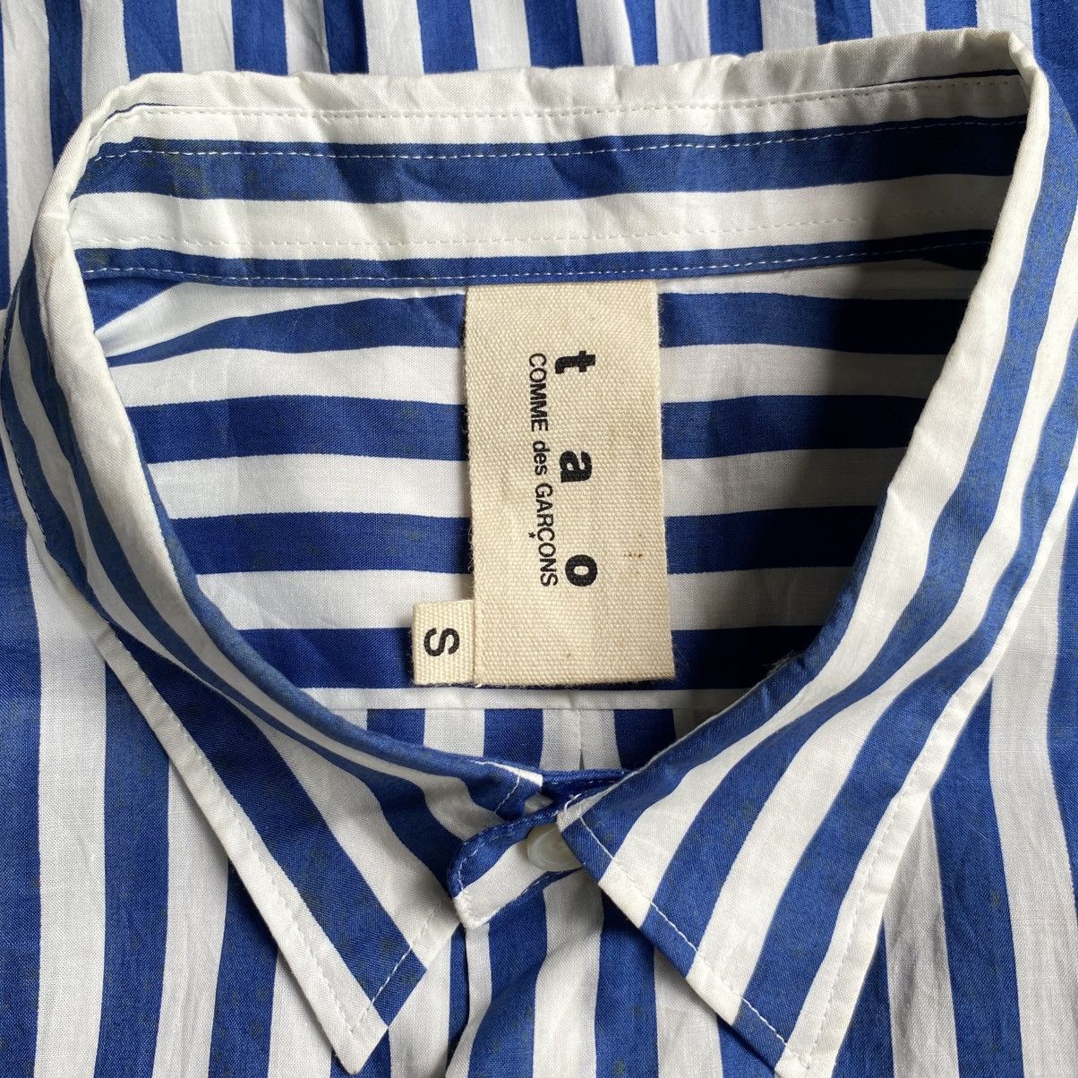 Comme des Garcons COMME des GARCONS TAO Blue & White Stripe Shirt Size S / US 4 / IT 40 - 10 Thumbnail