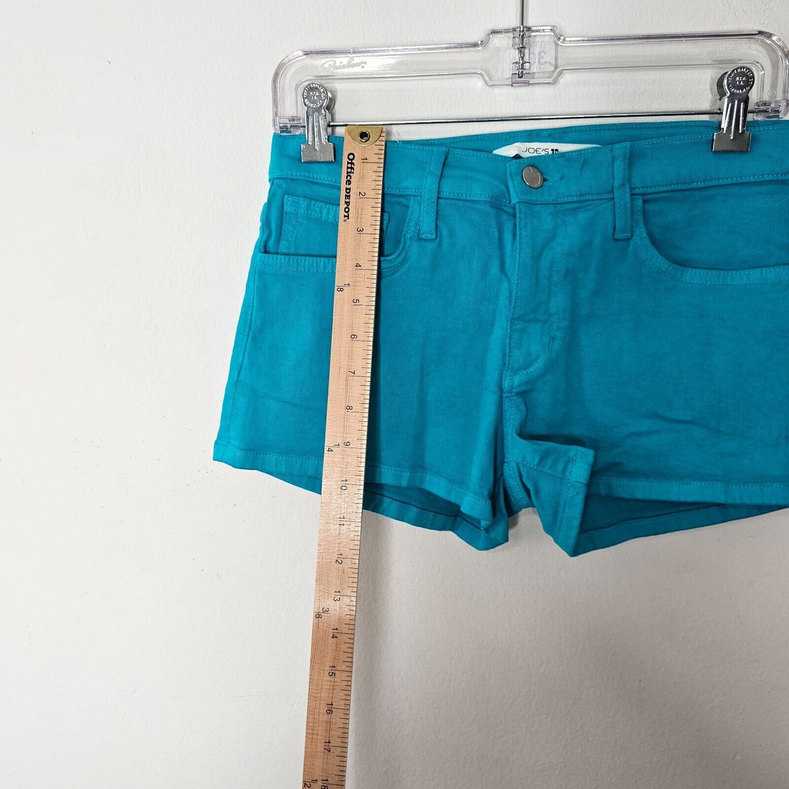 Other Joe’s Teal Aqua Blue Denim 5-Pocket Jean Short Shorts 29 Size 29" - 5 Thumbnail