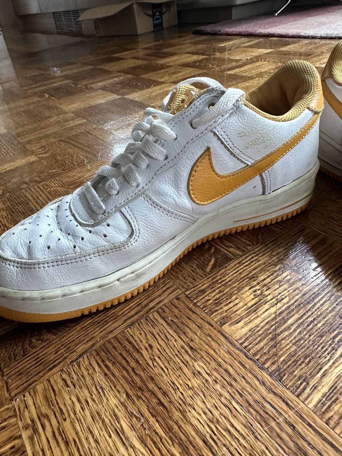 Nike Vintage Nike Air Force 1 Low White / Canyon Gold 2002 Size US 8.5 / EU 41-42 - 10 Thumbnail