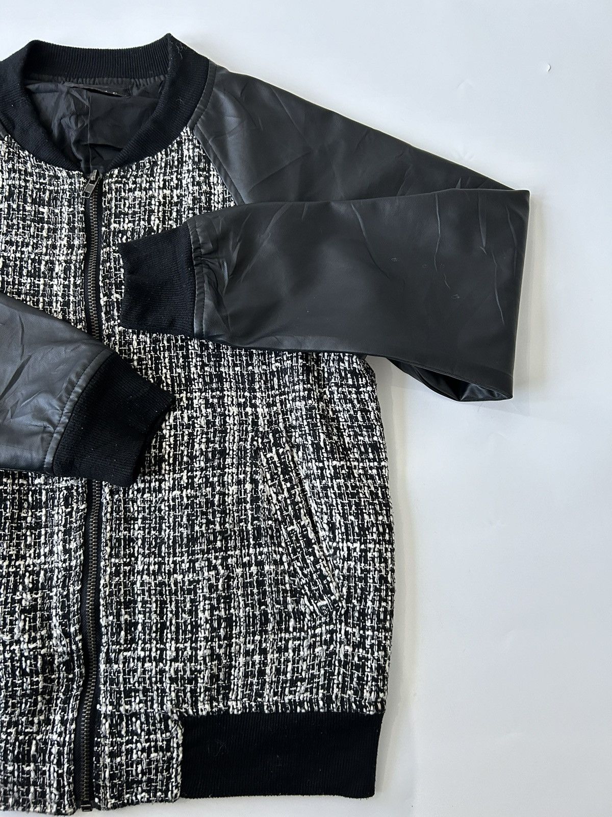 Japanese Brand FAUX LEATHER BOMBER JACKET Size XS / US 0-2 / IT 36-38 - 4 Thumbnail