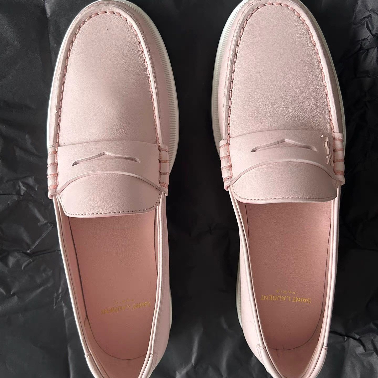 Saint Laurent Paris Saint Laurent Unisex Pink Limited Loafers K33 Size US 7 / EU 40 - 1 Thumbnail