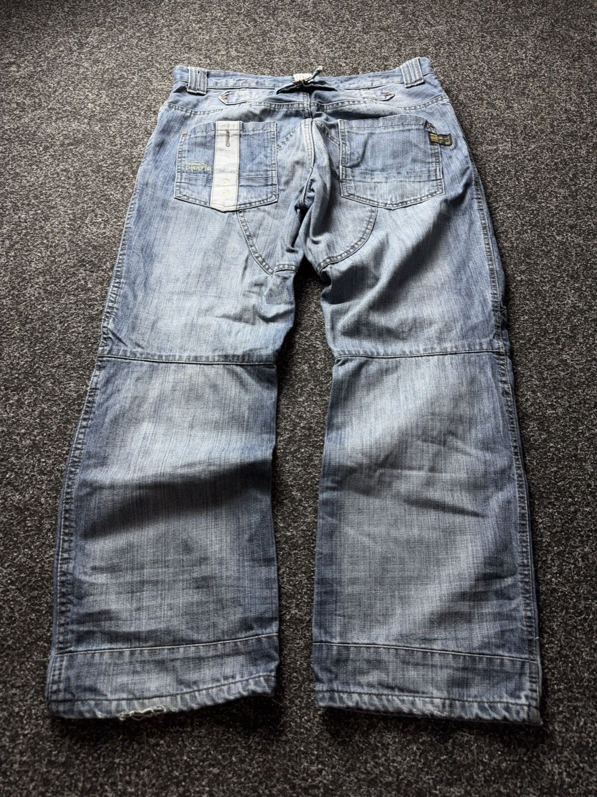 Vintage Y2K Retro Rap Cargo Denim Baggy Distressed Streetwear Size US 36 / EU 52 - 16 Thumbnail