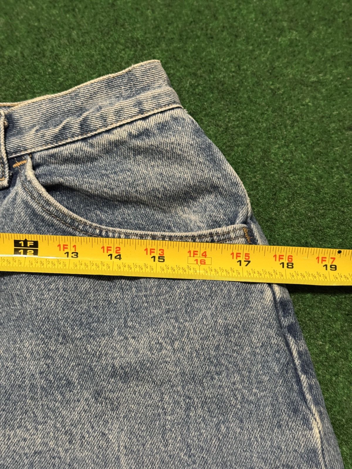 Vintage 90s Jorts Relaxed Grunge Cutoff High Waisted Denim Shorts Size 28" / US 6 / IT 42 - 5 Thumbnail