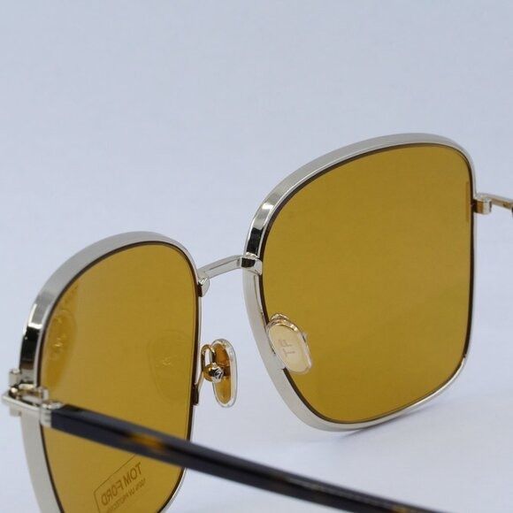 Tom Ford Tom Ford FT1029 32E Sunglasses Rose Gold Square Frame Size ONE SIZE - 5 Thumbnail