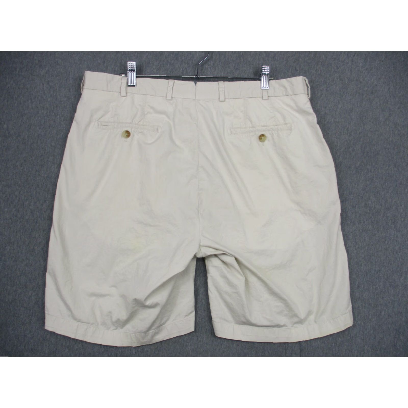 Peter Millar Peter Millar Shorts Mens 36 Khaki Beige Stretch Twill Chino Flat Front Golf Casual Pockets 9 In Inseam Mens Size US 36 / EU 52 - 6 Thumbnail