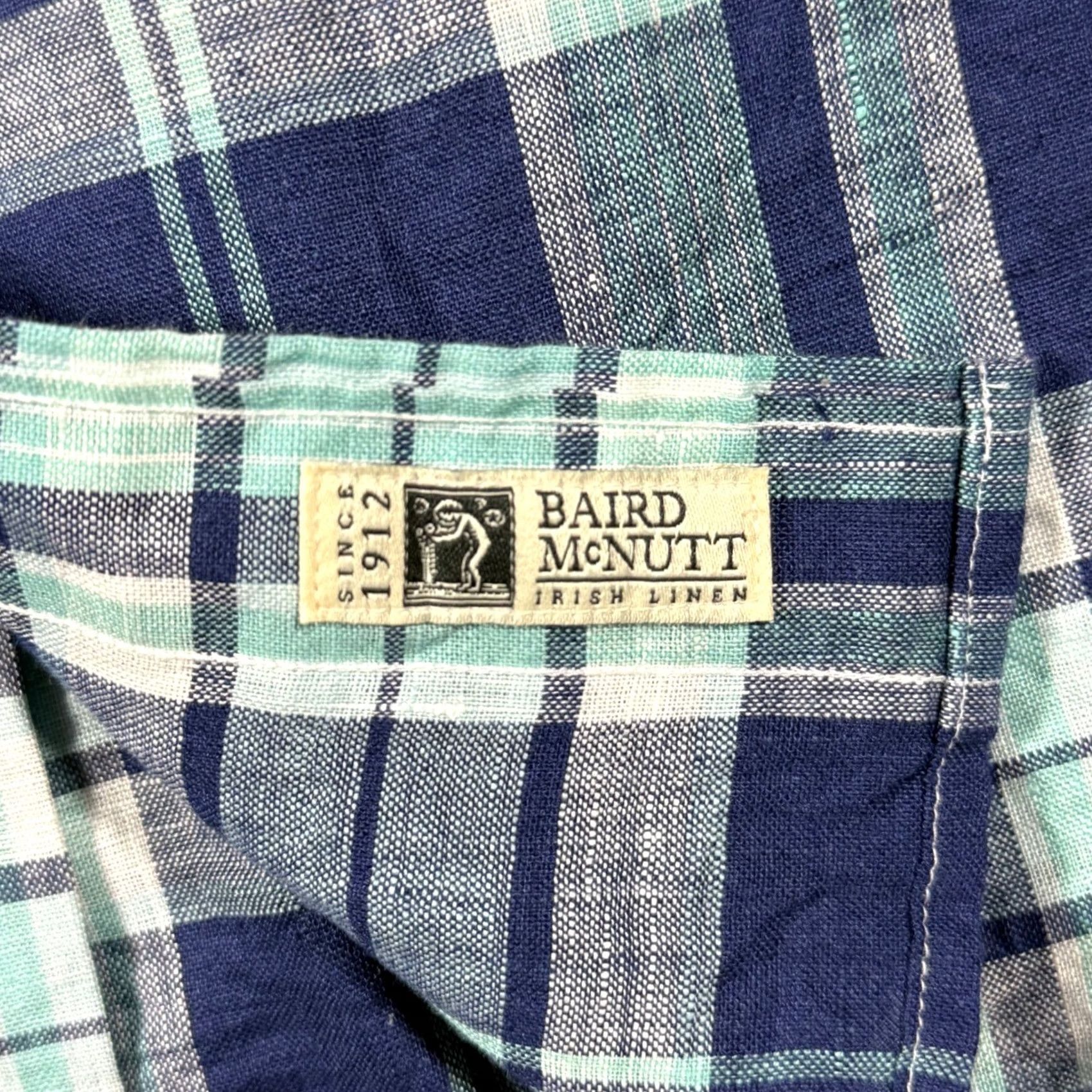 Brooks Brothers Brooks Brothers Baird McNutt Irish Linen Madras Plaid Shirt Men Large Blue Size US L / EU 52-54 / 3 - 3 Thumbnail