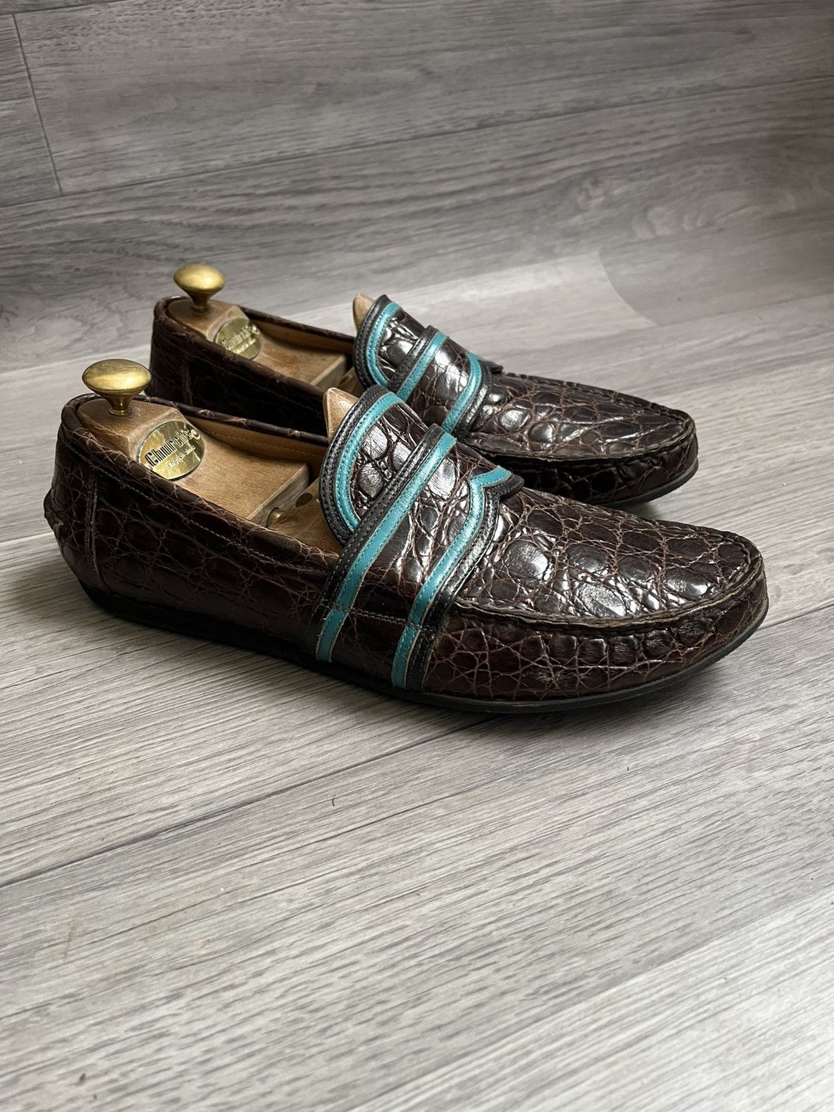 Prada Prada crocodile penny loafers sz 41 Size US 8 / EU 41 - 7 Thumbnail