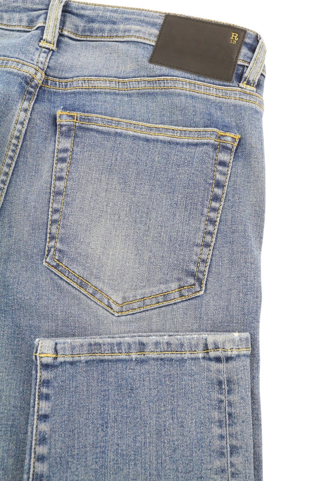 R13 BOY STRAIGHT RIPS 27 Carlton Distress Ankle Blue 85449 Size 27" / US 4 / IT 40 - 5 Thumbnail