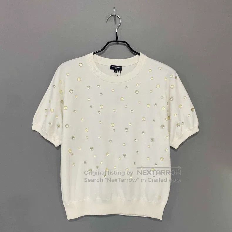 Chanel Chanel White three-dimensional simulation water drop decor Size XS / US 0-2 / IT 36-38 - 1 Thumbnail