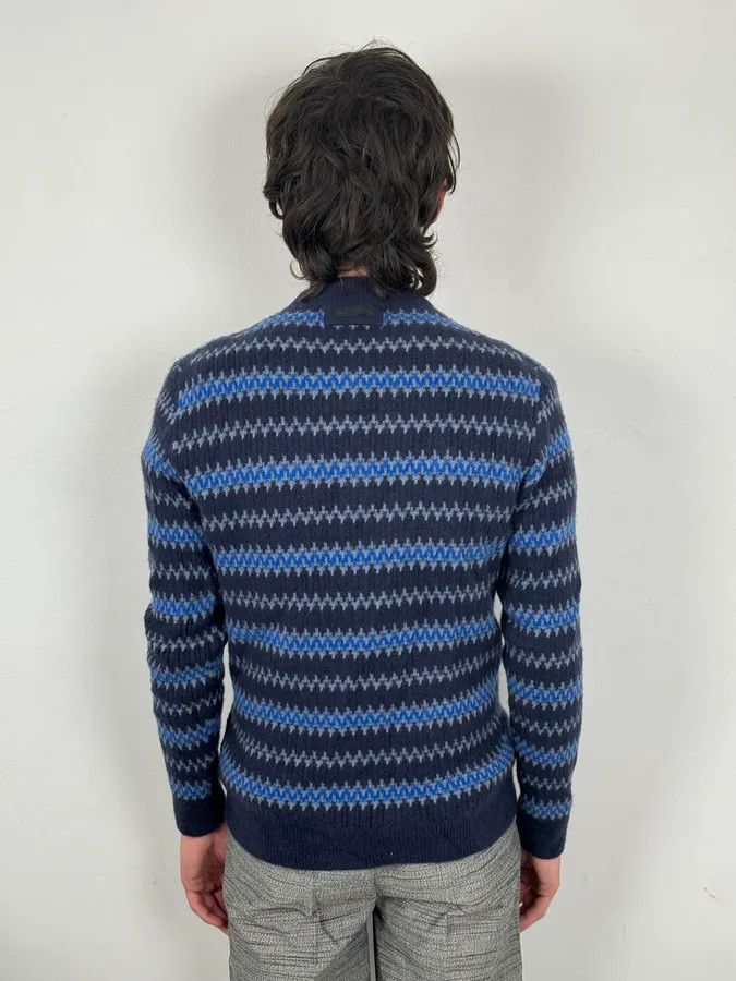 Prada AW2019 Prada Striped Wool Blue Sweater Size US S / EU 44-46 / 1 - 3 Thumbnail