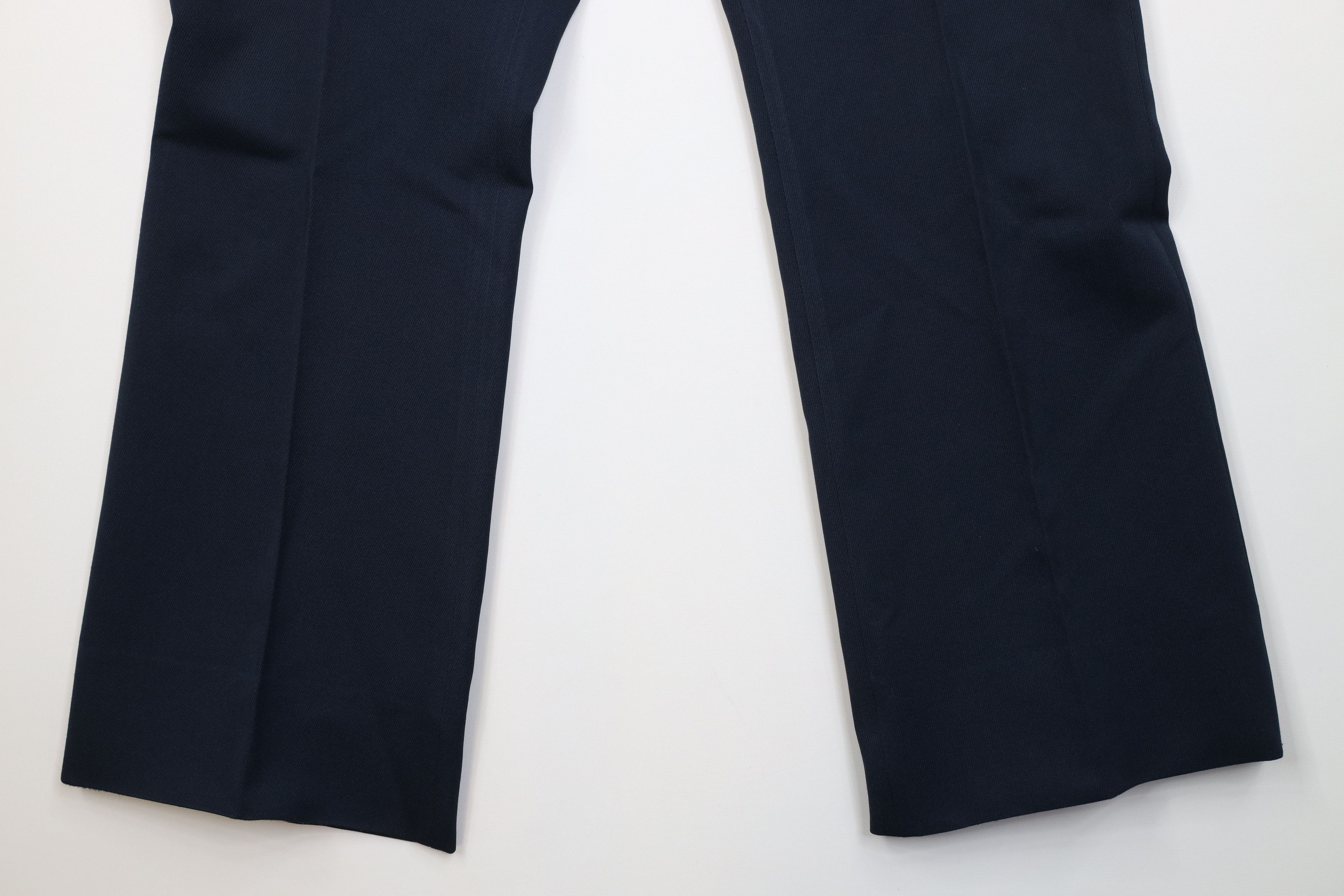 Vintage Vintage 70s Streetwear Flared Wide Leg Chino Pants Navy Blue Size US 36 / EU 52 - 4 Thumbnail