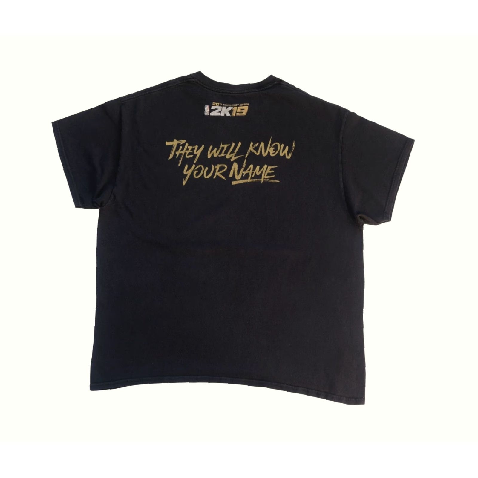 NBA VINTAGE NBA 2K19 20th ANNIVERSARY Y2K BLACK T SHIRT Mens XL Xbox PlayStation Crew Neck Short Sleeve Graphic Print Cotton Size US XL / EU 56 / 4 - 3 Thumbnail