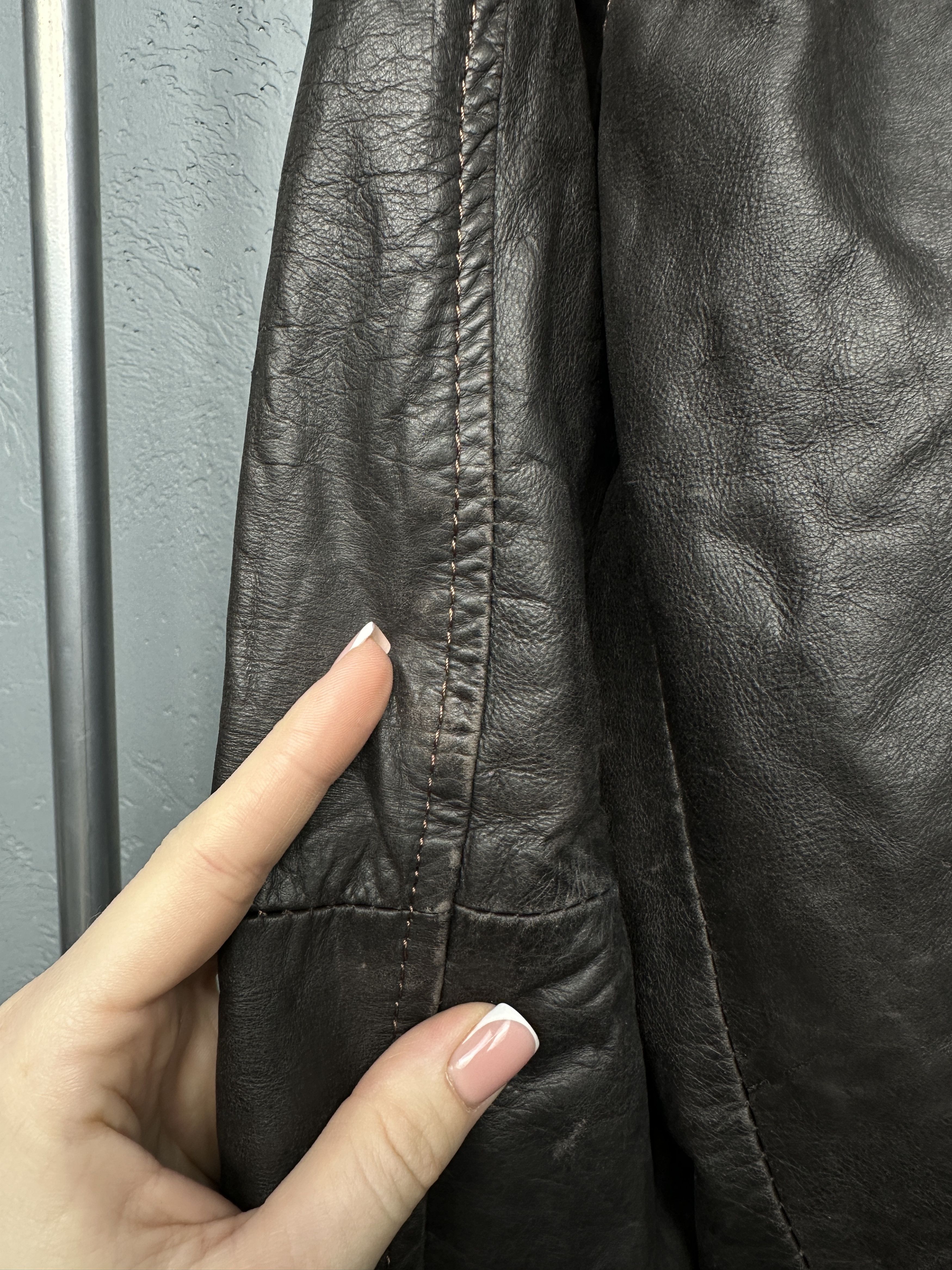 Genuine Leather Aviatrix Vintage Mens Military Leather Jacket Size US M / EU 48-50 / 2 - 8 Thumbnail