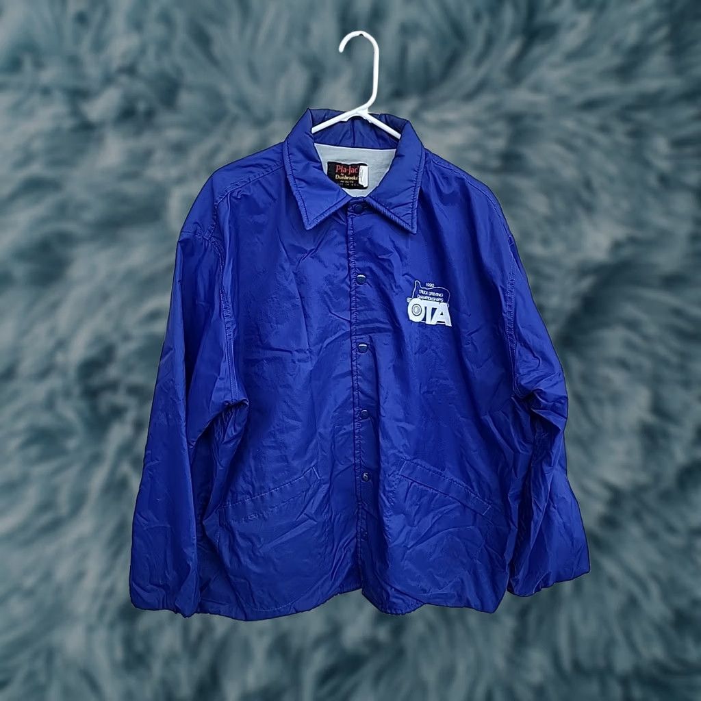 Dunbrooke VINTAGE 1990s Dunbrooke pla'jac Truck Driving Windbreaker Jacket XL Blue 48"-50" Adult Mens Size US XL / EU 56 / 4 - 1 Thumbnail