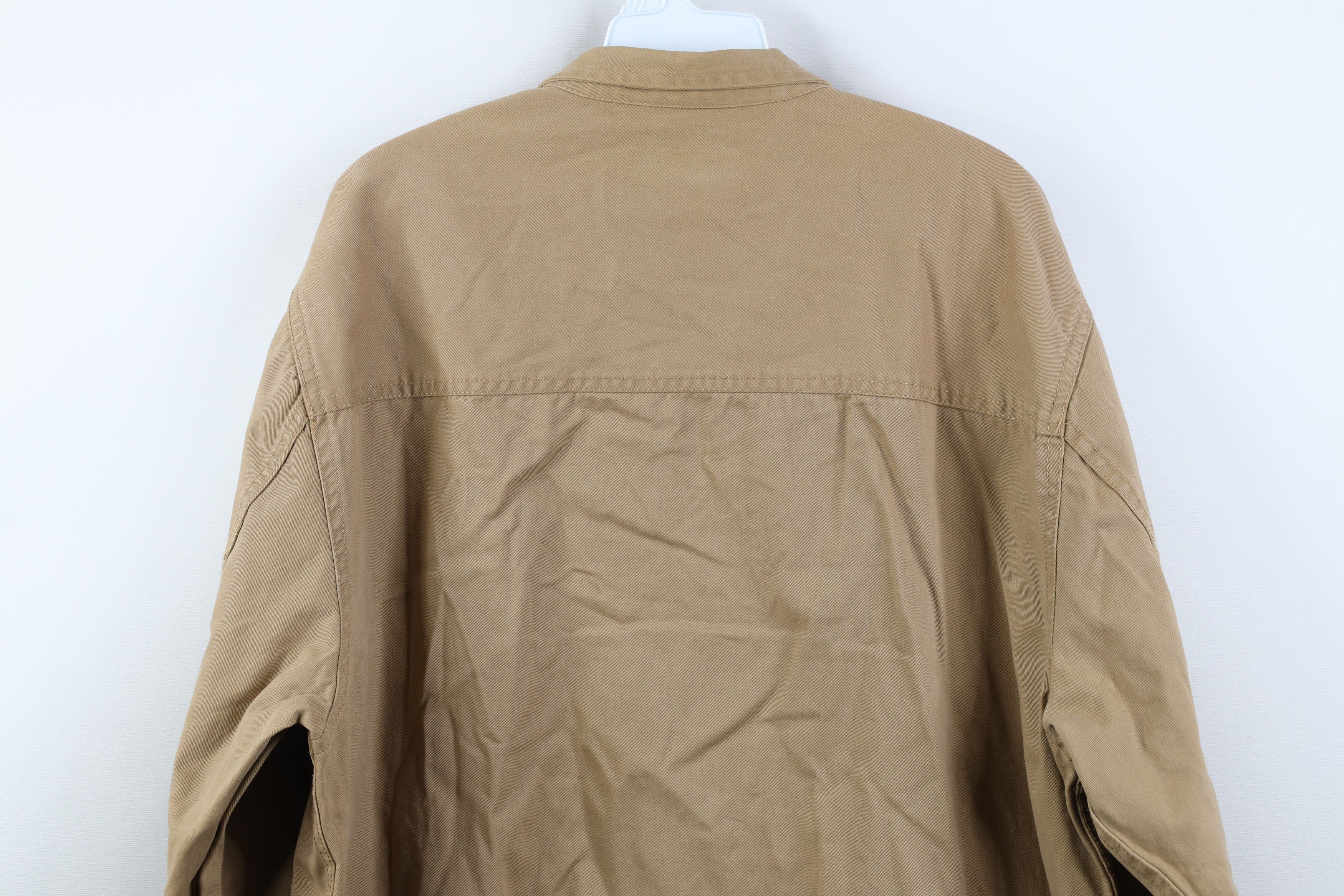 Vintage Vintage 90s Streetwear Pigment Dye Twill Bomber Jacket Brown Size US L / EU 52-54 / 3 - 14 Thumbnail