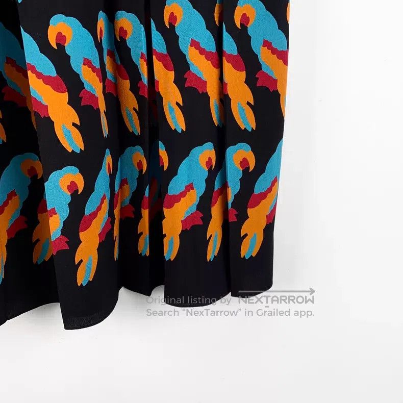 Gucci Gucci Colour-blocked parrot pineapple printed mulberry sil Size 27" / US 4 / IT 40 - 4 Thumbnail