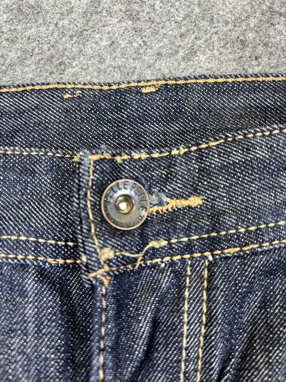 Pelle Pelle 💥Super BAGGY💥pellepelle Marc Buchanan Paint Spash Denim F876 Size US 36 / EU 52 - 9 Thumbnail