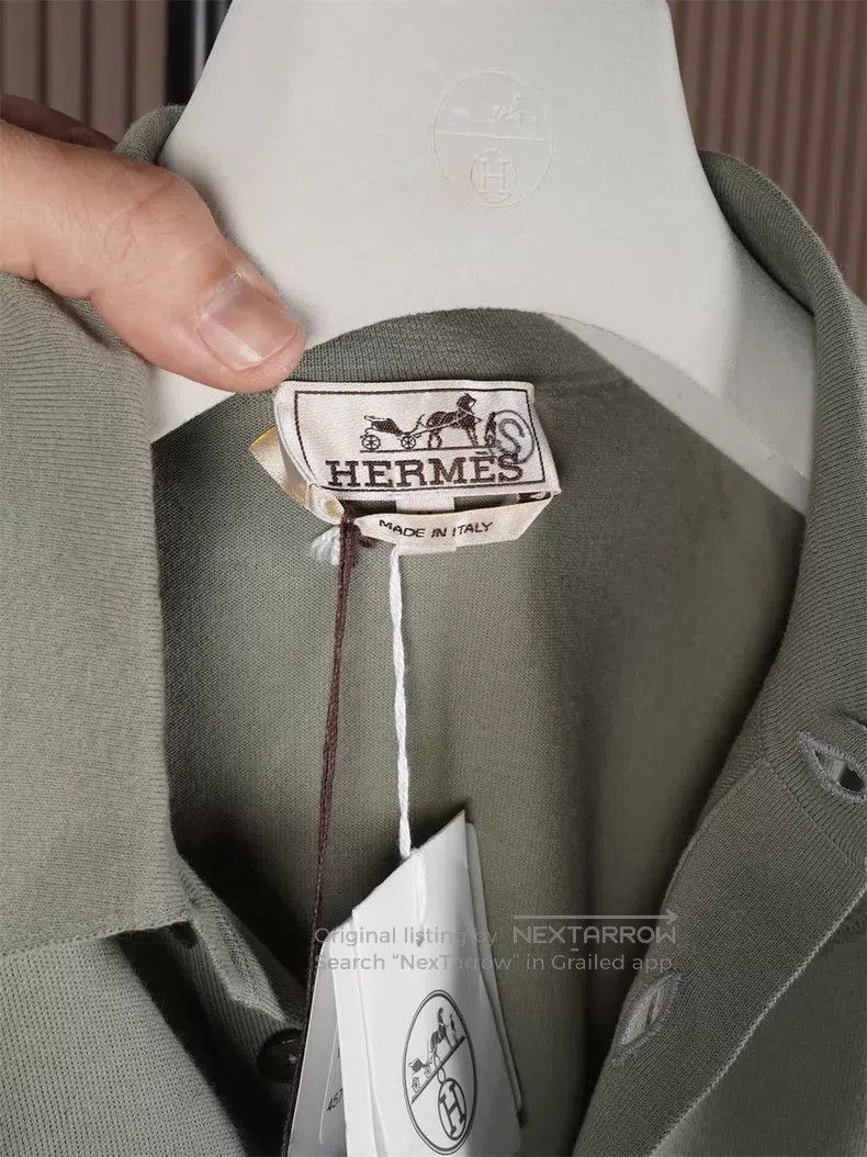 Hermes Hermes Men's Embossed Knit Short Sleeve Size US M / EU 48-50 / 2 - 4 Thumbnail