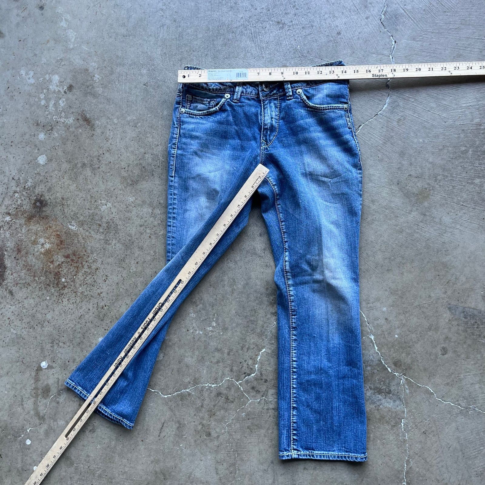 Vintage VINTAGE SILVER BOOTCUT JEANS Y2K 28X26 Size 28" / US 6 / IT 42 - 6 Thumbnail