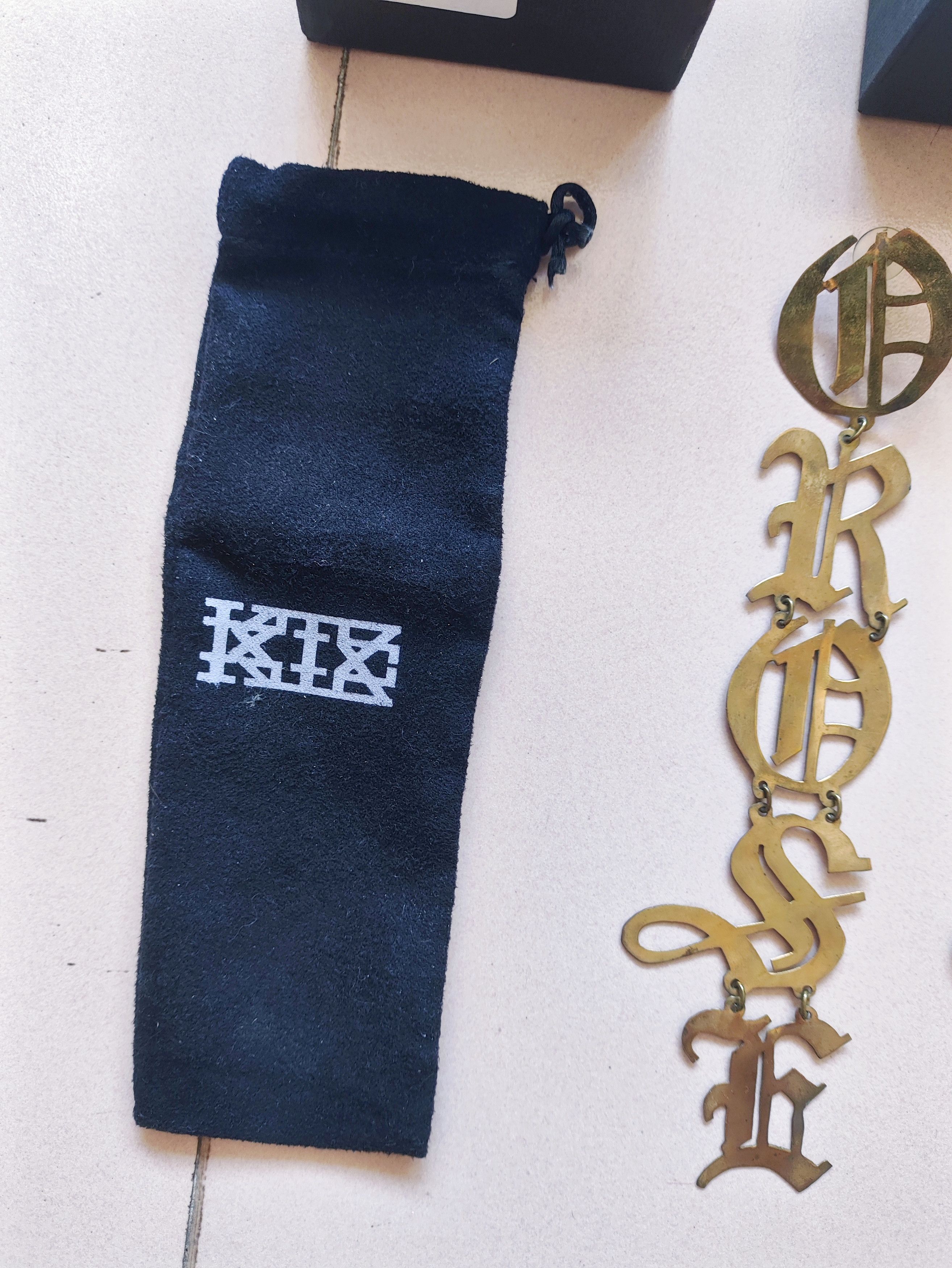 KTZ SS13 Sample Gothic "Rose Sick" Brass Earing Size ONE SIZE - 2 Thumbnail