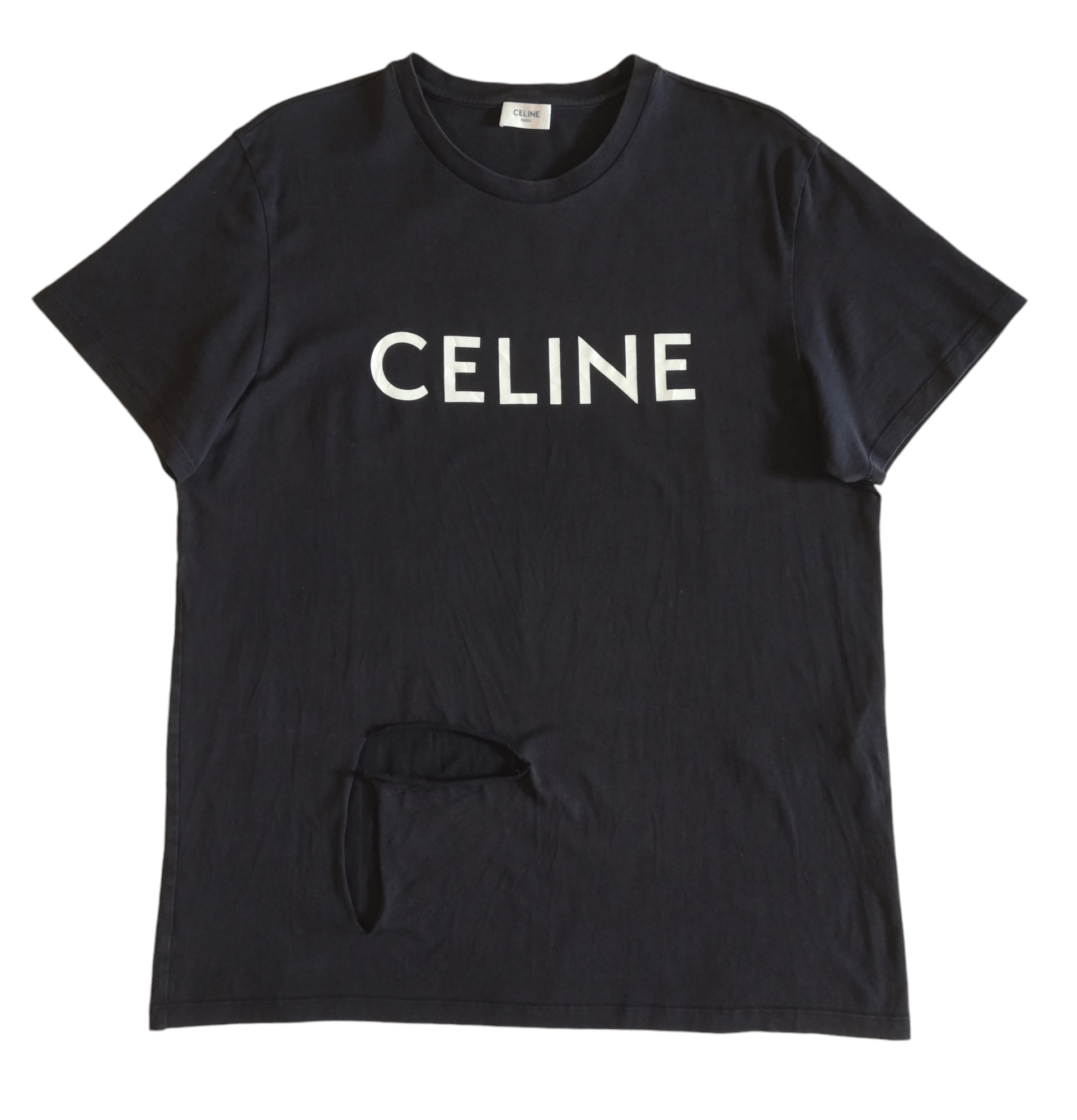 Celine 🔥Last drop! Cool Distressed LISA BLACKPINK Celine Black Tee Size US L / EU 52-54 / 3 - 1 Thumbnail