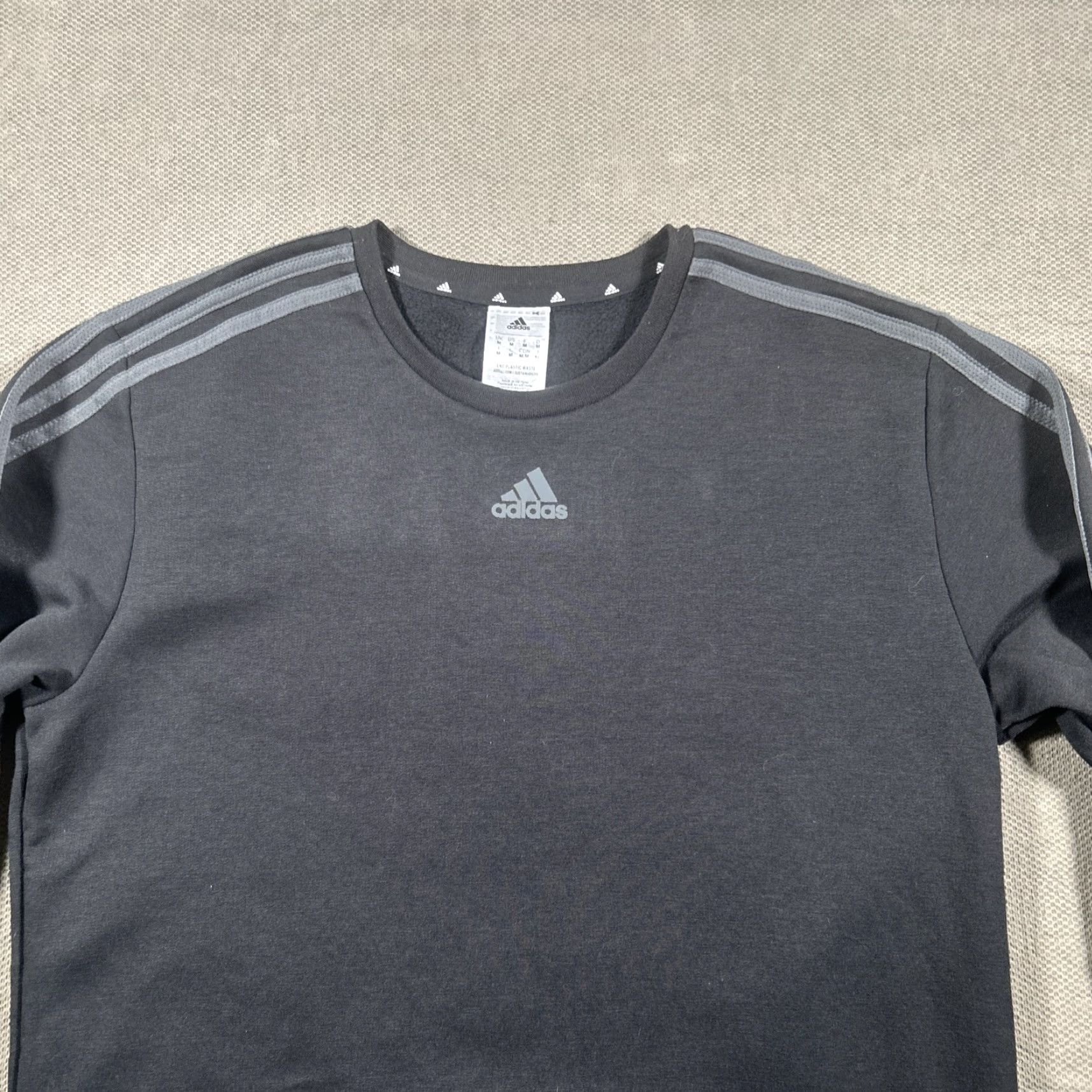 Adidas Adidas Sweatshirt Mens Large Black Pullover Crewneck Logo Sweatshirt Pullover Men Black Adidas Logo Size US L / EU 52-54 / 3 - 2 Thumbnail