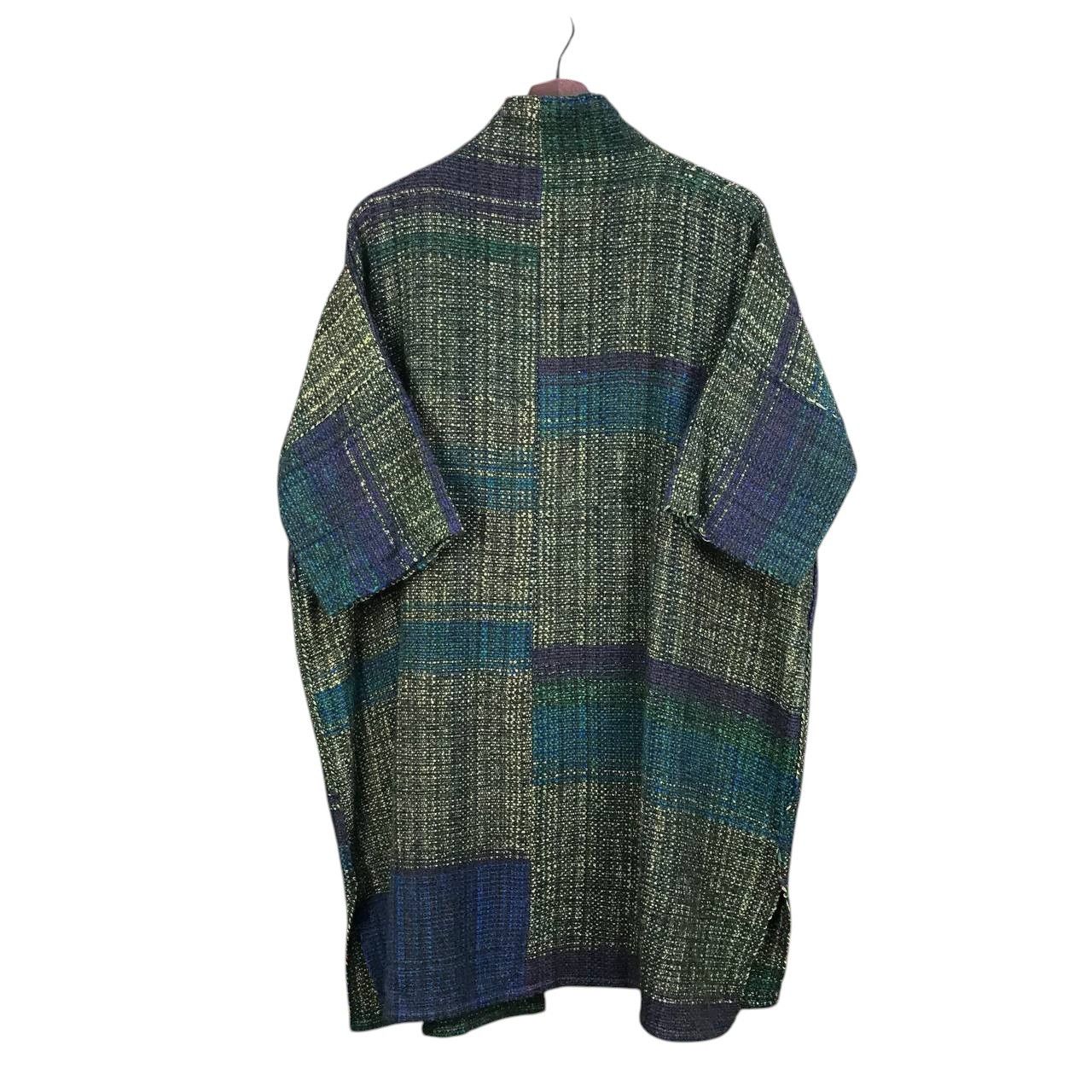 Japanese Brand JAPANESE MINIMALIST BUTTONLESS TWEED COLORBLOCK SHORTSLEEVE Size US M / EU 48-50 / 2 - 10 Thumbnail