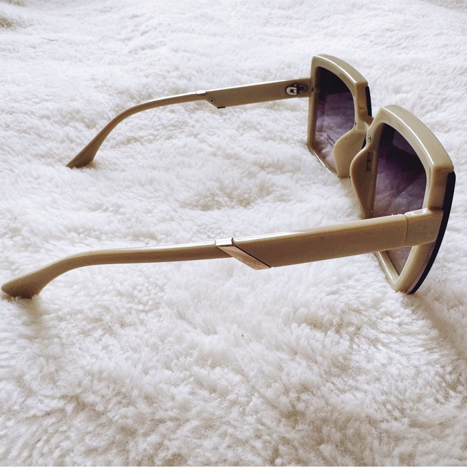 Other Gloria Cream Square Oversized Sunglasses Size ONE SIZE - 10 Thumbnail