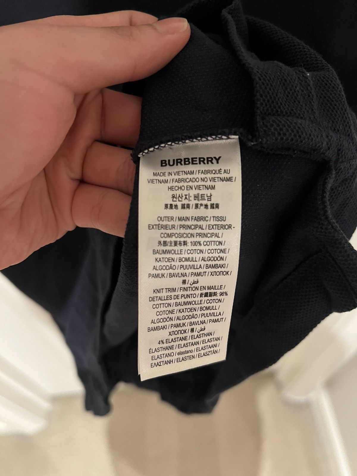 Burberry Burberry Logo Graphic Pique Polo Navy Size US M / EU 48-50 / 2 - 3 Thumbnail