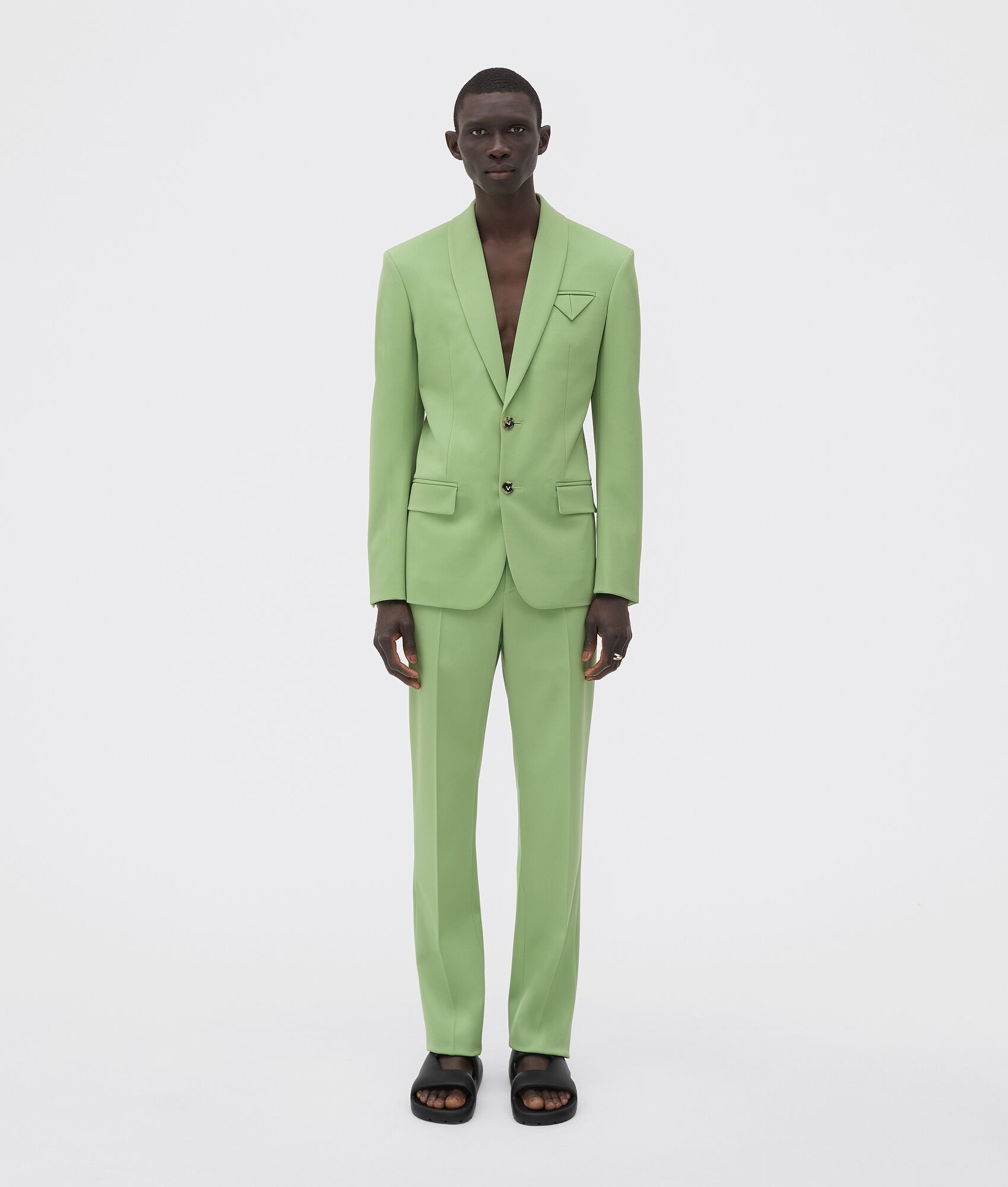 Bottega Veneta o1n1vont0125 Jacket in Pistachio Size US L / EU 52-54 / 3 - 1 Thumbnail
