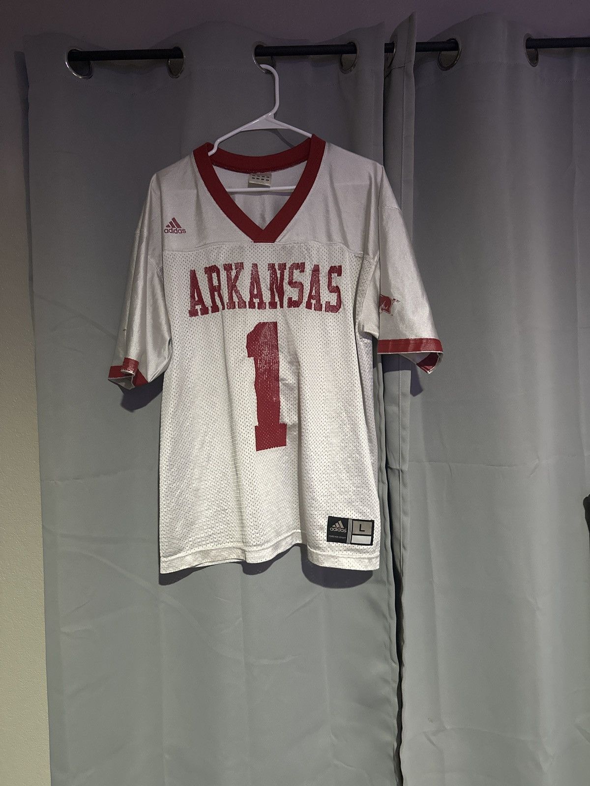 Adidas Vintage Adidas Arkansas razorback #1 jersey Size US L / EU 52-54 / 3 - 3 Thumbnail