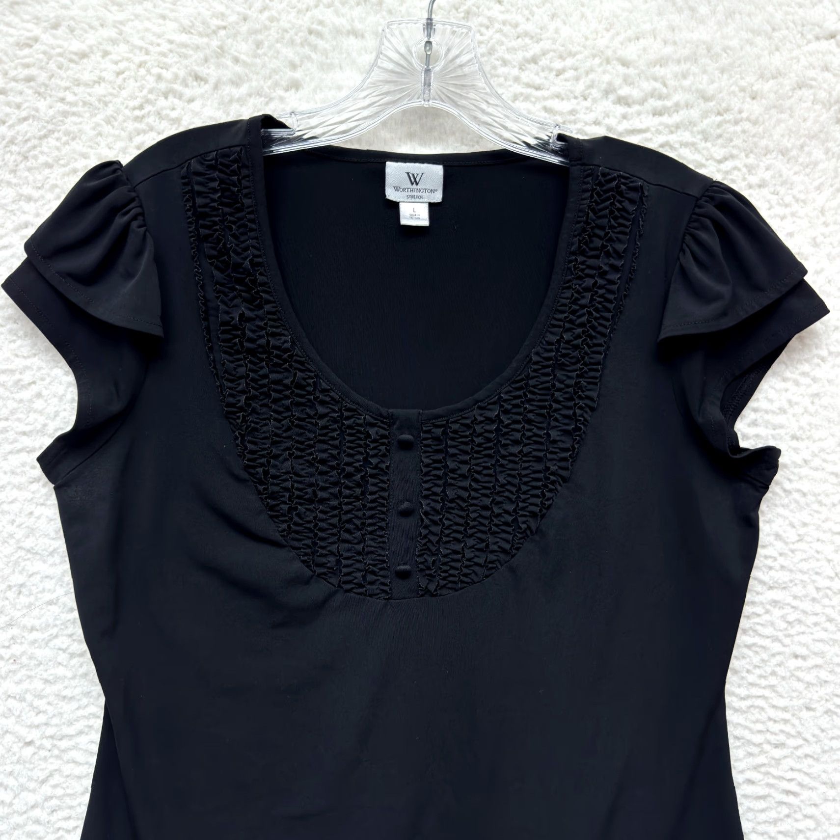 Vintage VINTAGE Y2K Top Black Whimsigoth Boho Fairy Grunge Edwardian Victorian Shirt Womens L/XL Size L / US 10 / IT 46 - 2 Thumbnail
