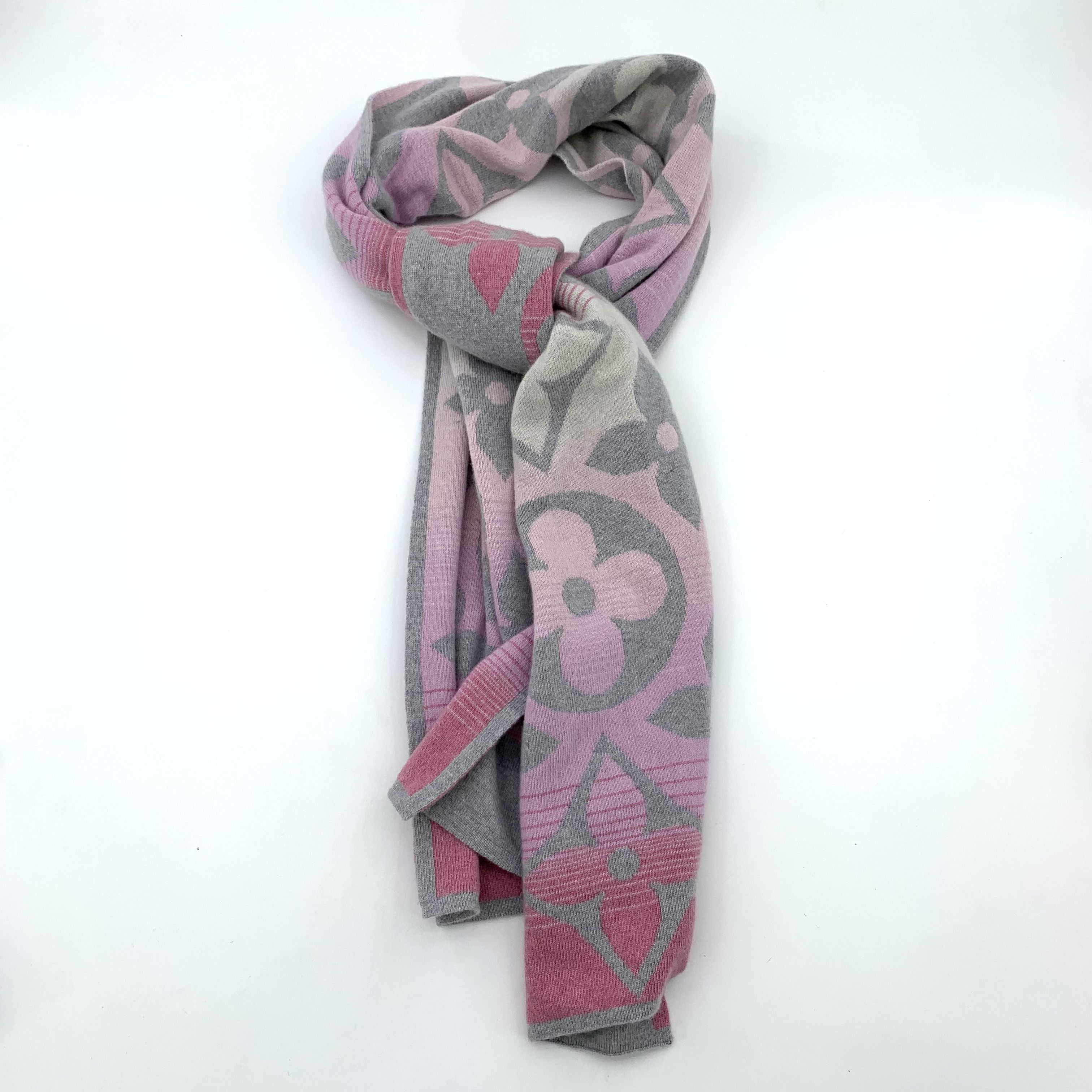 Louis Vuitton Louis Vuitton Gradient Wool-Cashmere Scarf Pink (35×200 cm) Size ONE SIZE - 1 Thumbnail