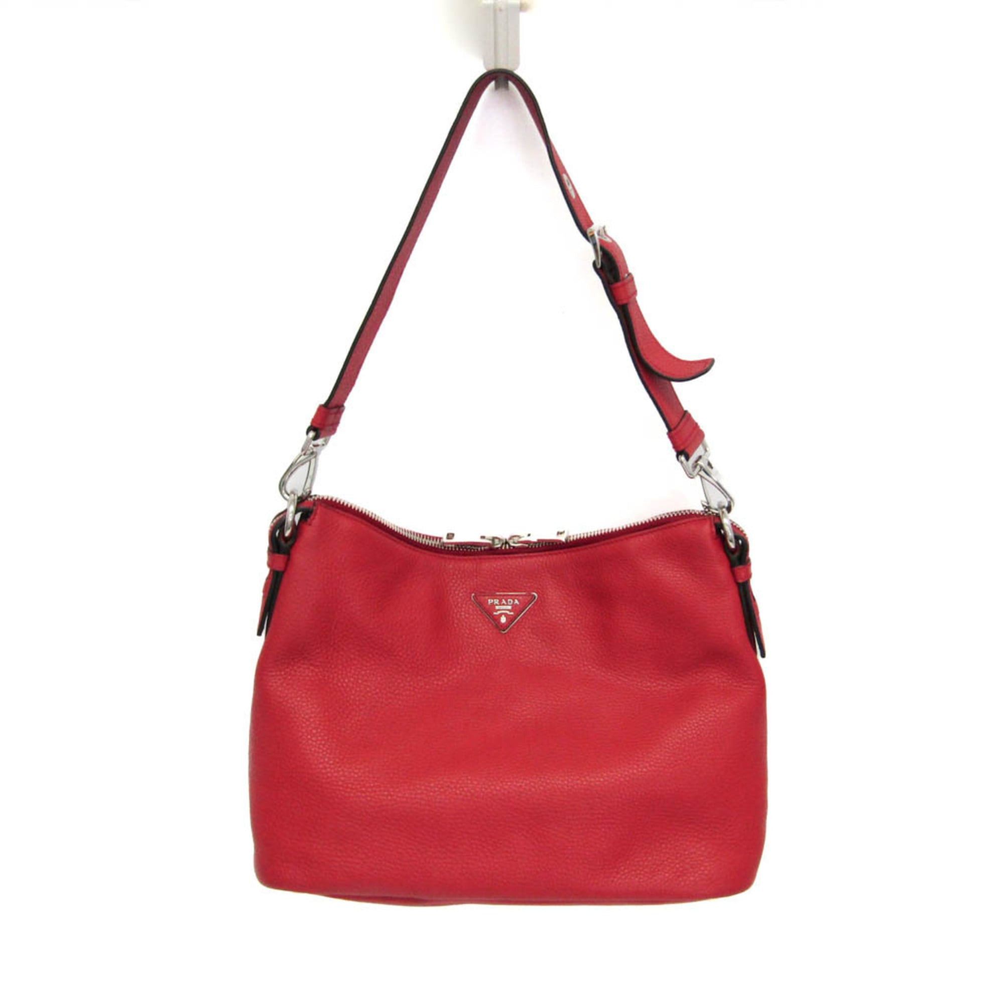 Prada Prada VIT.DAINO BR5122 Women's Leather Shoulder Bag Red Color Size ONE SIZE - 1 Thumbnail