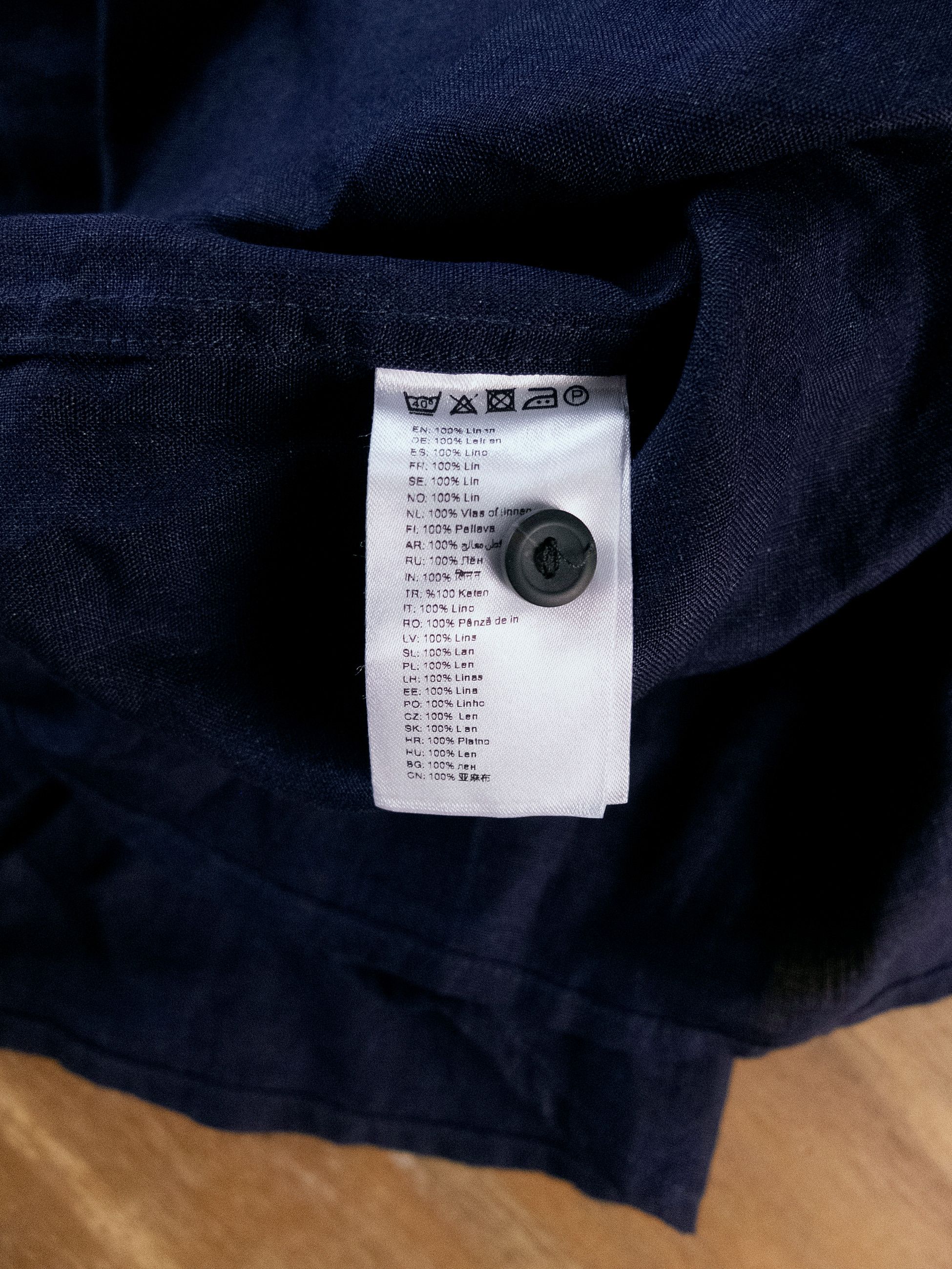 Eton ETON of Sweden contemporary fit navy blue linen shirt 41 Size US L / EU 52-54 / 3 - 7 Thumbnail