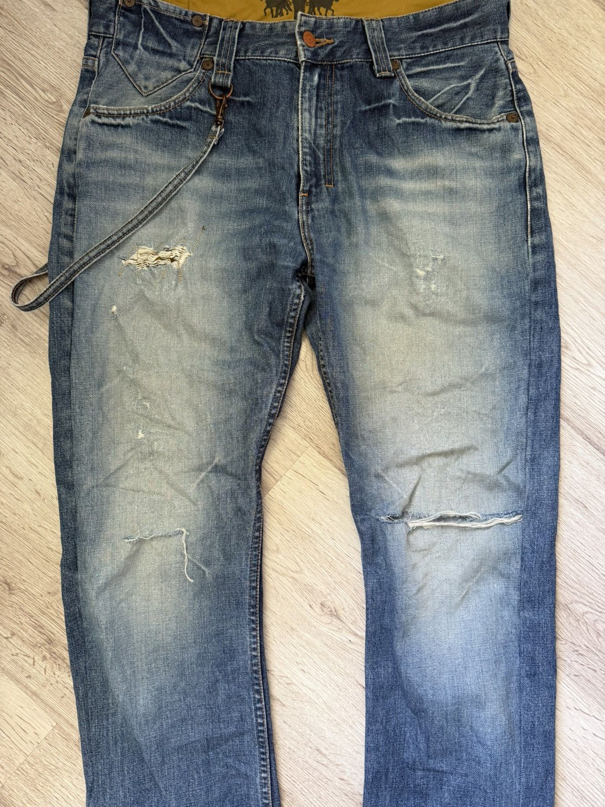 Levi's Levi’s 523 Distressed Jeans Y2K Grunge w Strap Altered Size US 34 / EU 50 - 3 Thumbnail