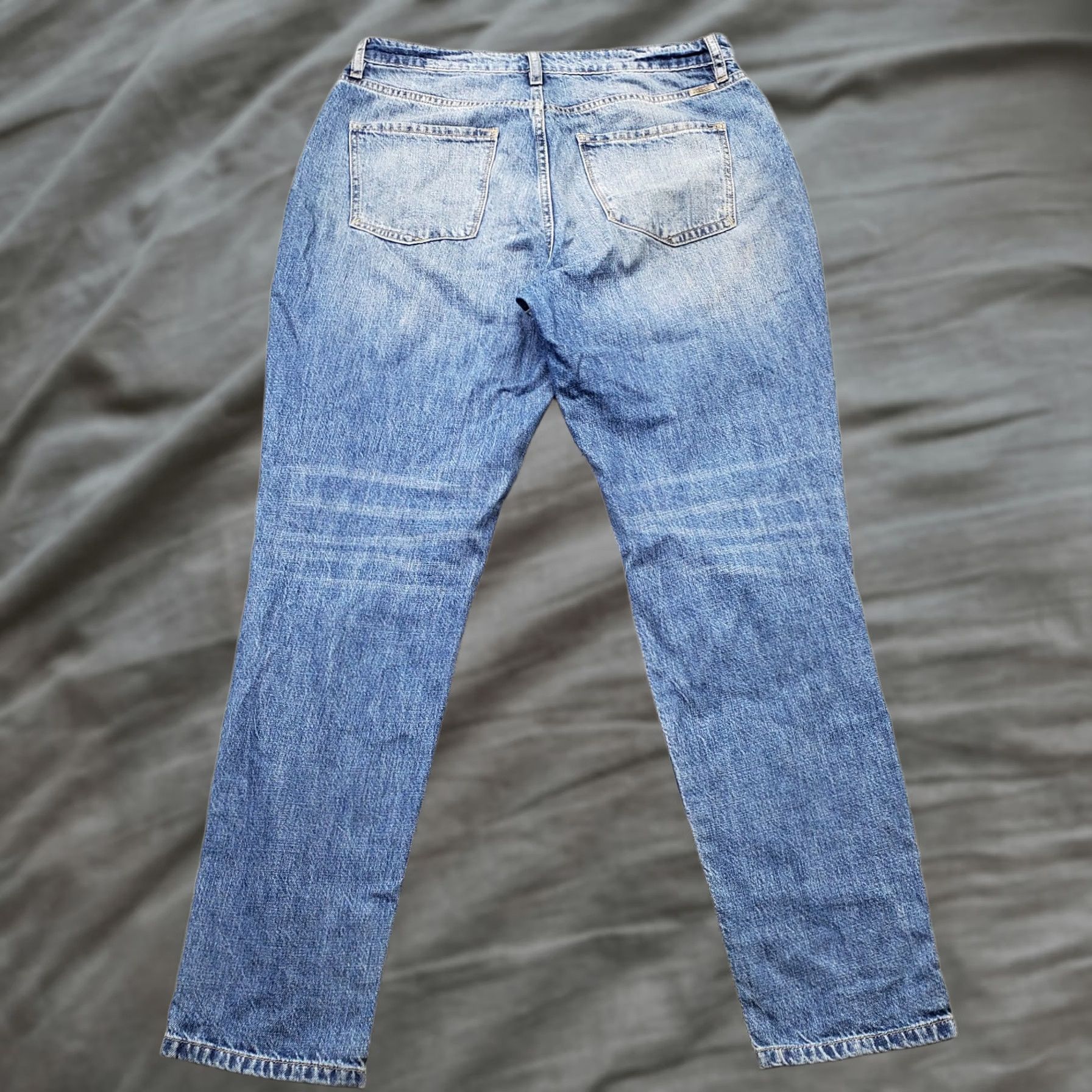 Vintage KanCan Womens Jeans 11 Distressed Skinny Blue Denim 29.5 Inseam Regular 33.5 Waist 5-Pocket Style Stretch Fashion Mens Womens Boys Girls Size 32" / US 10 / IT 46 - 1 Thumbnail