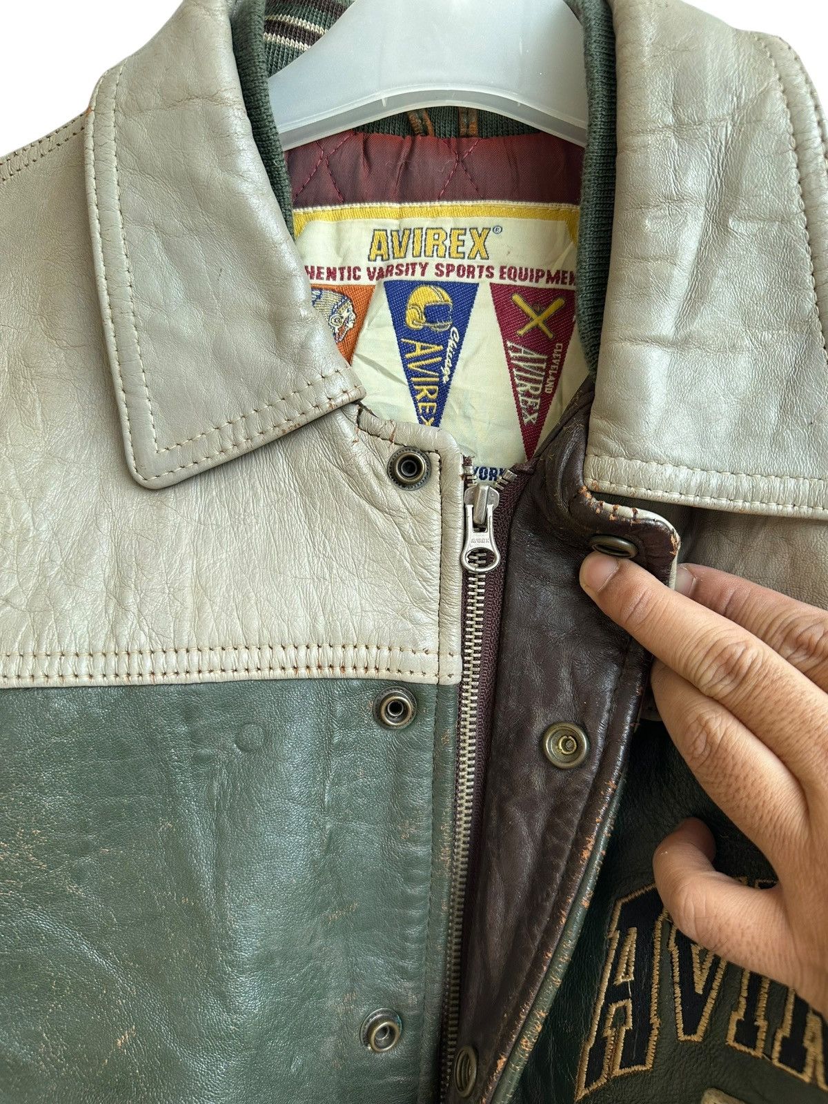 Avirex Vintage Varsity Avirex Leather Jacket Size US S / EU 44-46 / 1 - 6 Thumbnail
